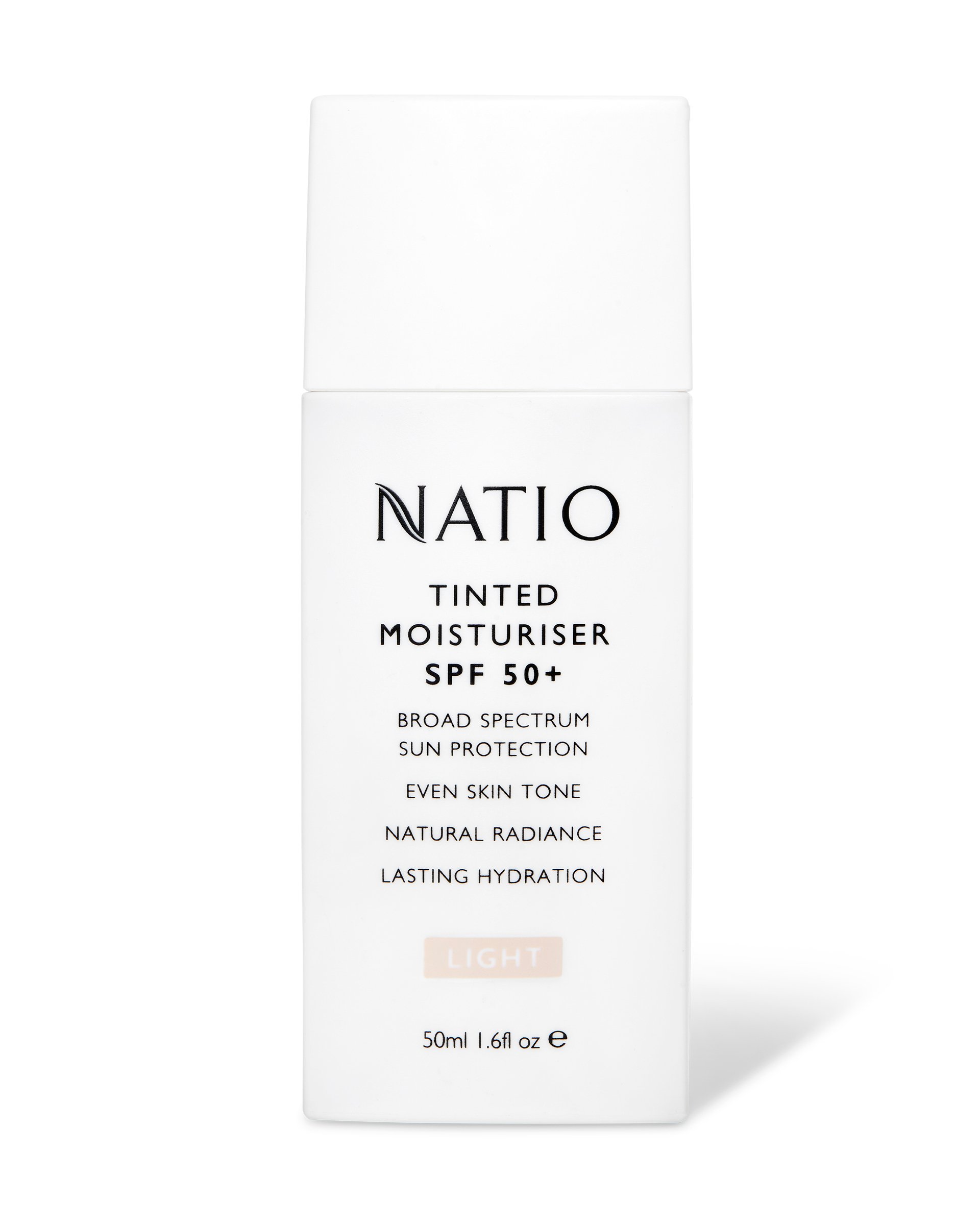 Natio Tinted Moisturiser SPF50+ Light 50ml - Image 1