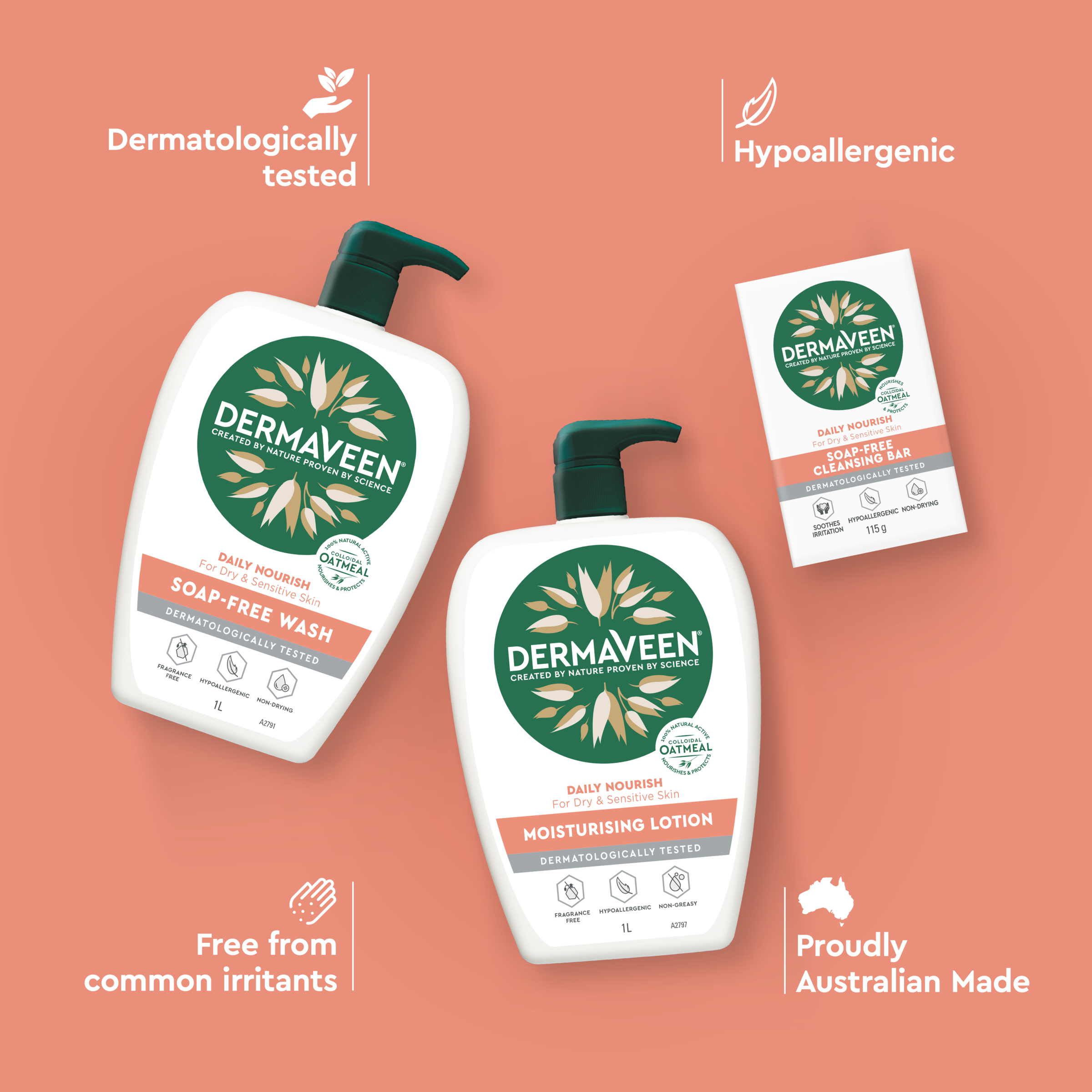 DermaVeen Daily Nourish Soap Free Wash 1 litre - Image 7
