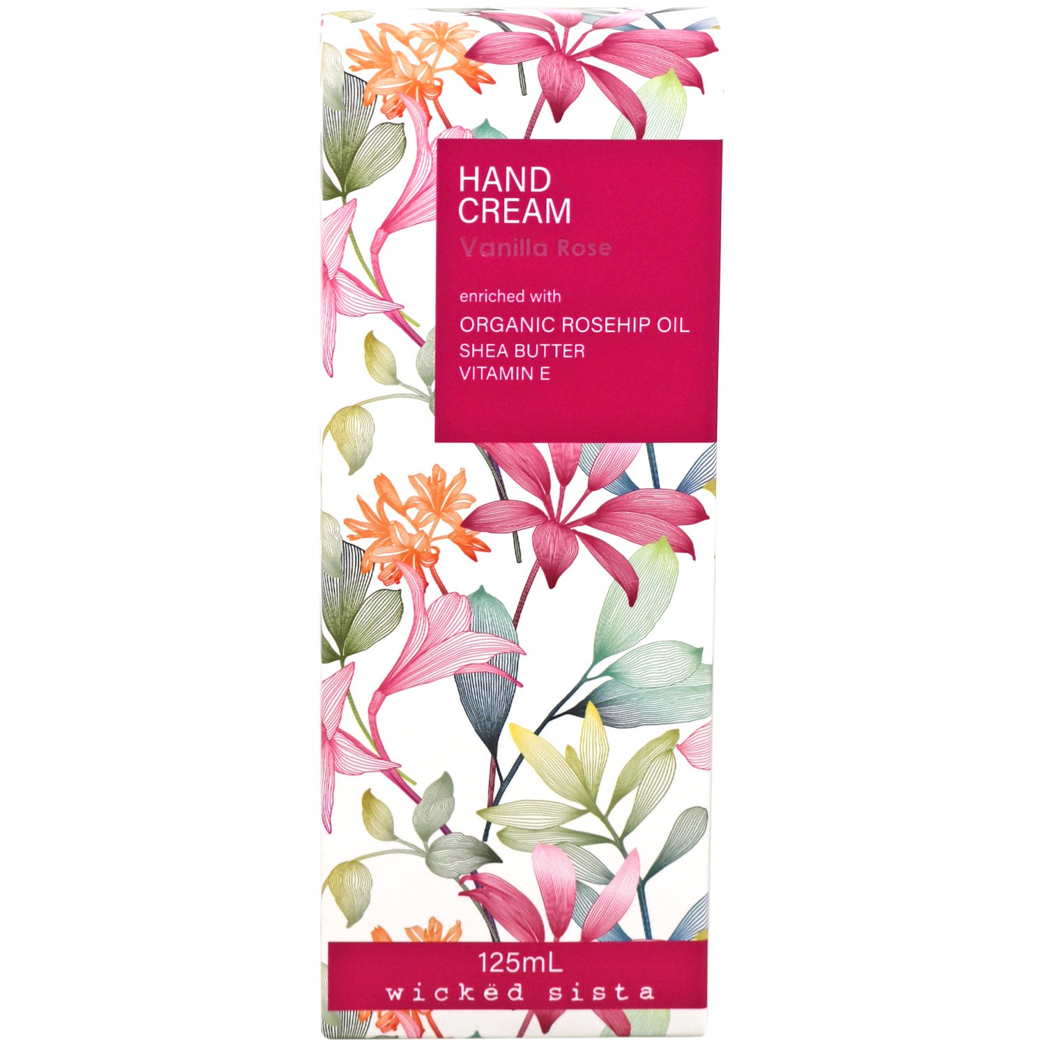 Wicked Sista Hand Cream Vanilla Rose 125ml - Image 1