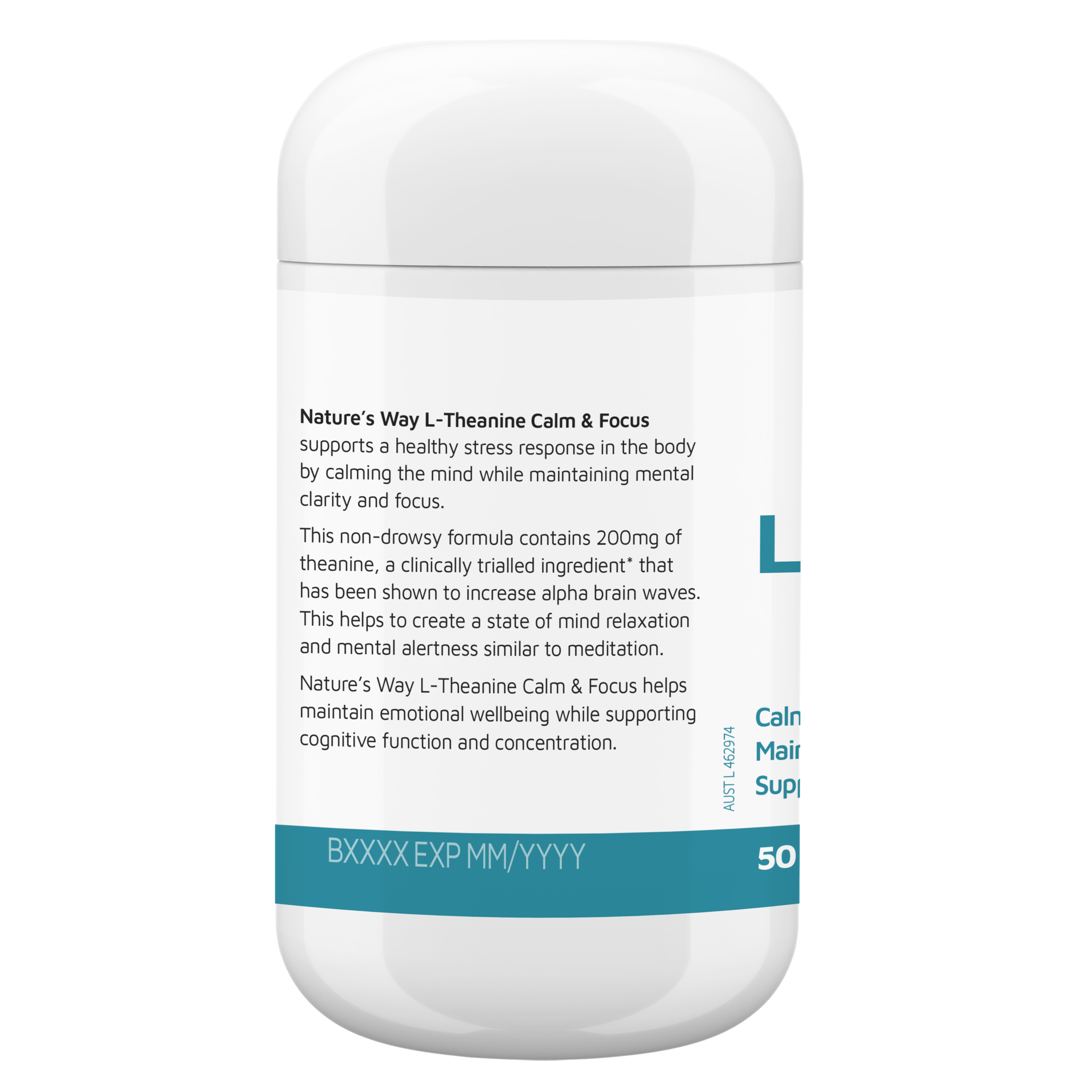 Nature's Way L-Theanine Calm & Focus 50 capsules - Image 2