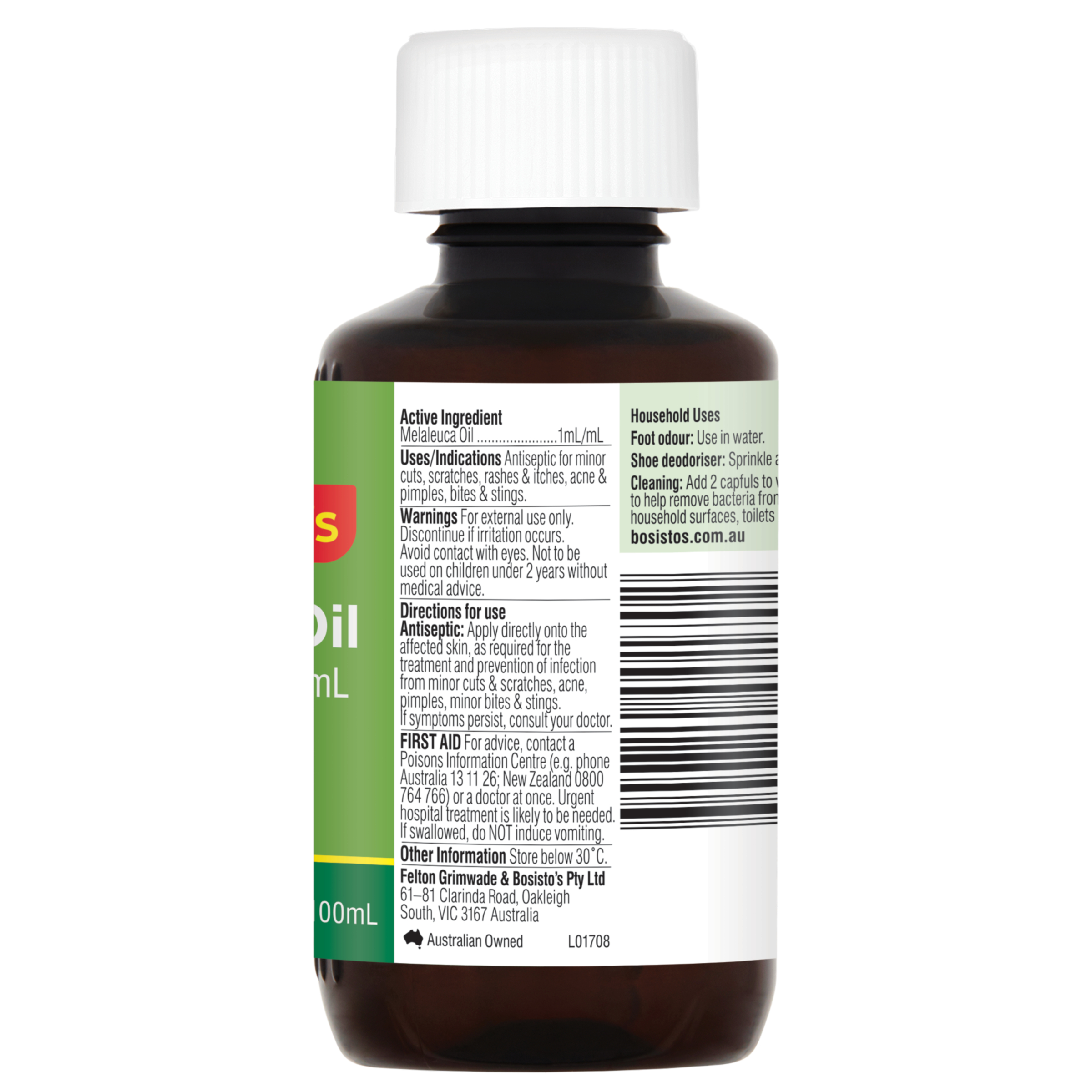 Bosisto's Tea Tree Oil 100ml - Image 2