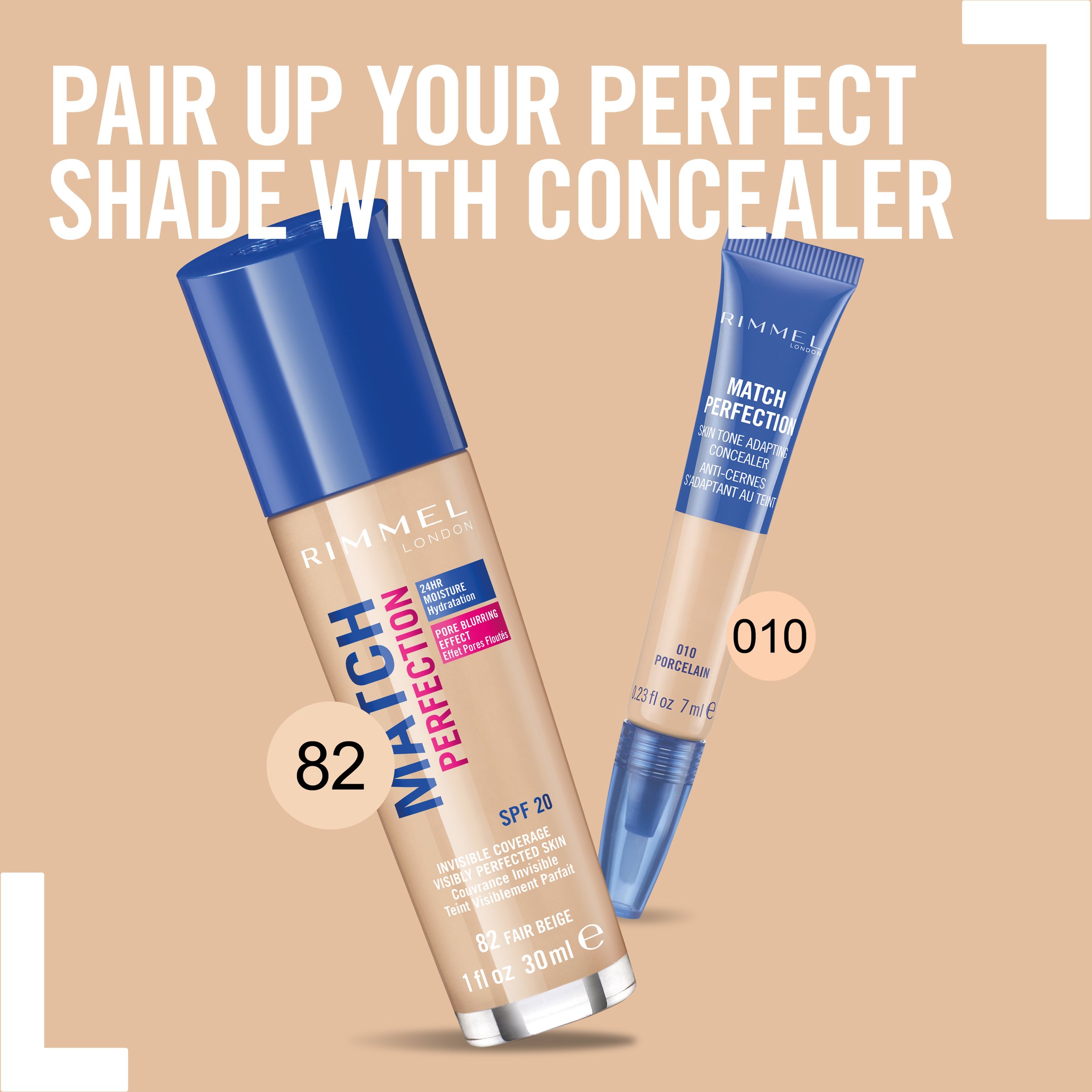 Rimmel Match Perfection Foundation 082 Fair Beige 30ml - Image 3