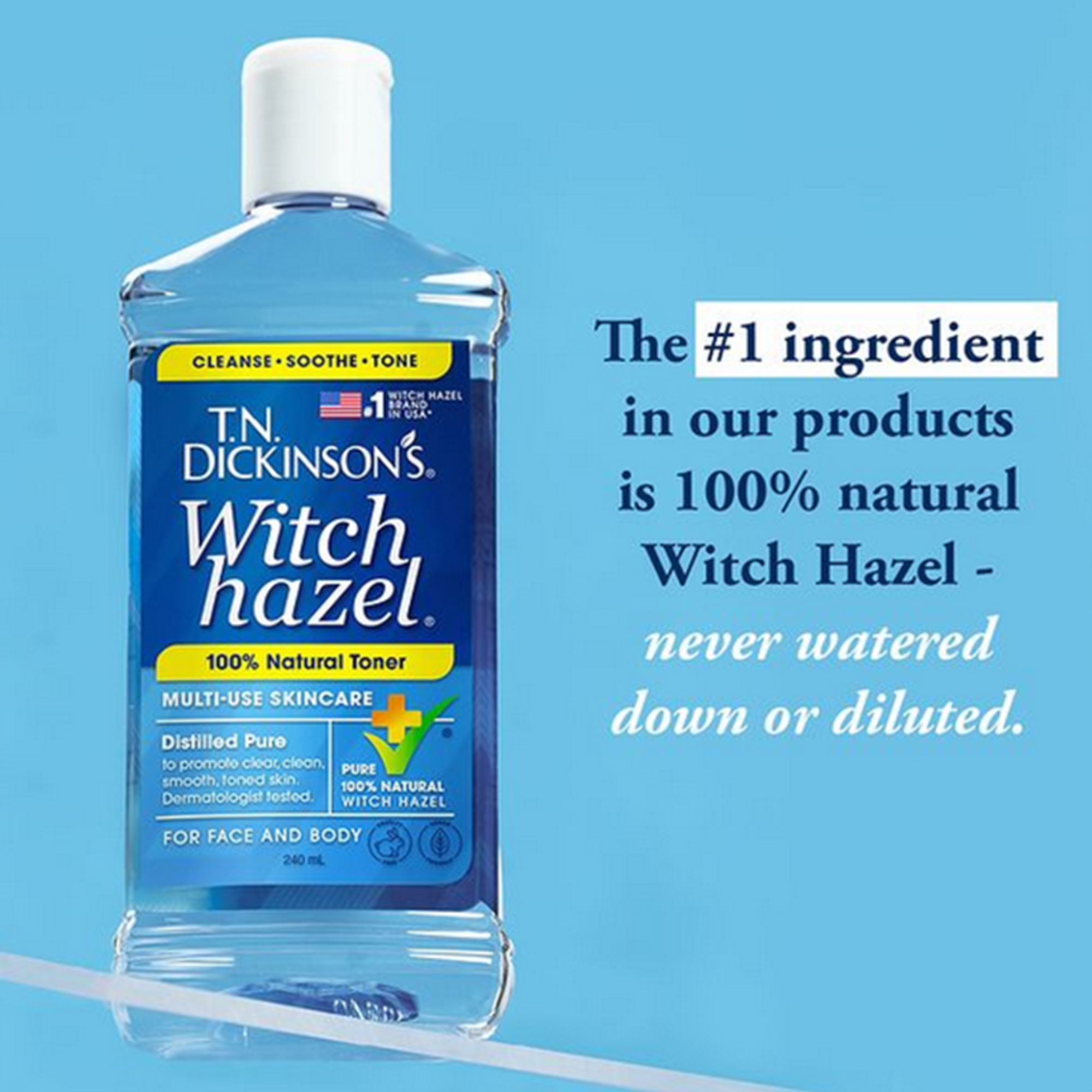TN Dickinson's Witch Hazel Toner 240ml - Image 3