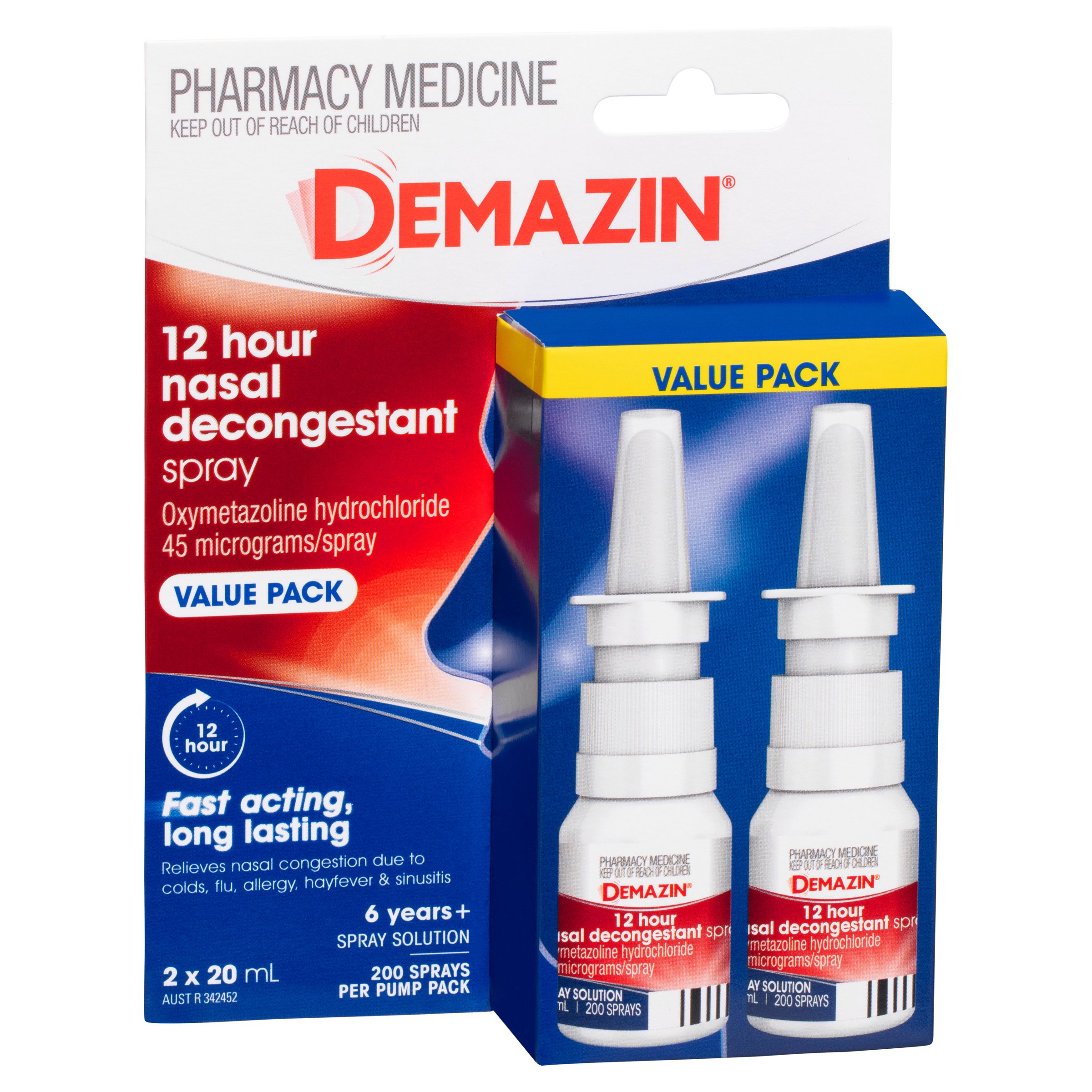 Demazin 12 Hour Decongestant Nasal Spray 20ml - 2 pack - Image 7