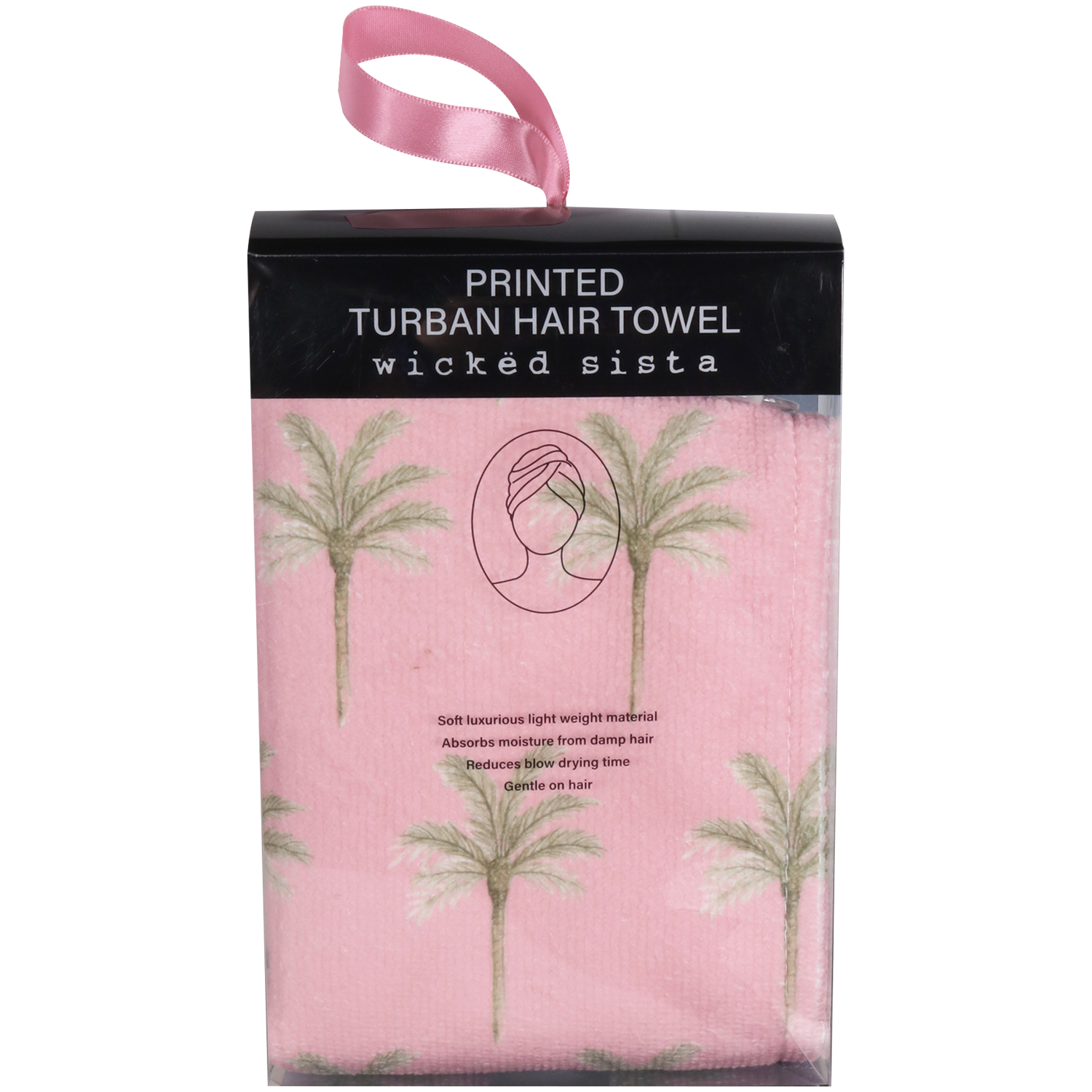 Wicked Sista Turban Hair Towel Island Palm 1 each - Image 2