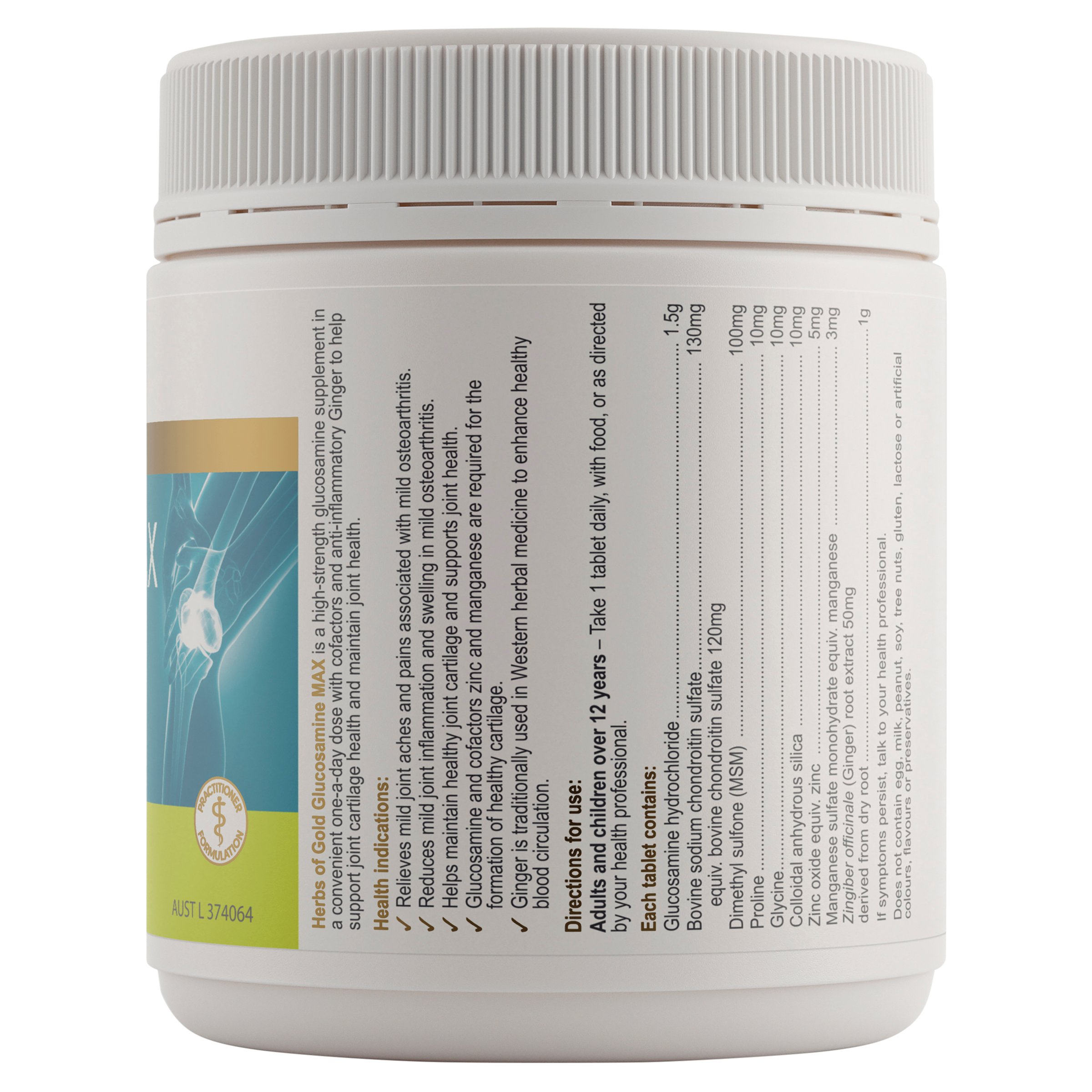 Herbs of Gold Glucosamine Max 180 tablets - Image 2