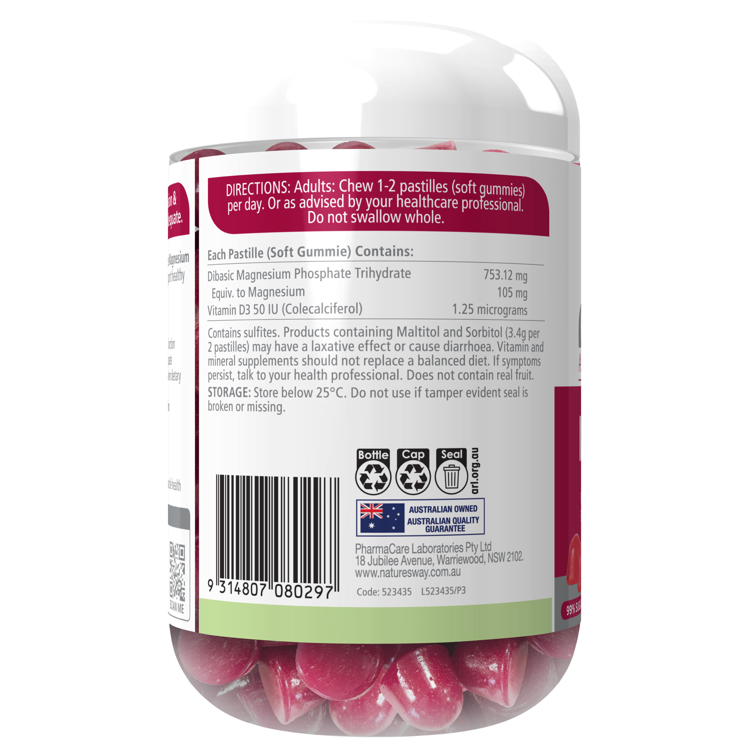 Nature's Way High Strength Advanced Magnesium 60 gummies - Image 3