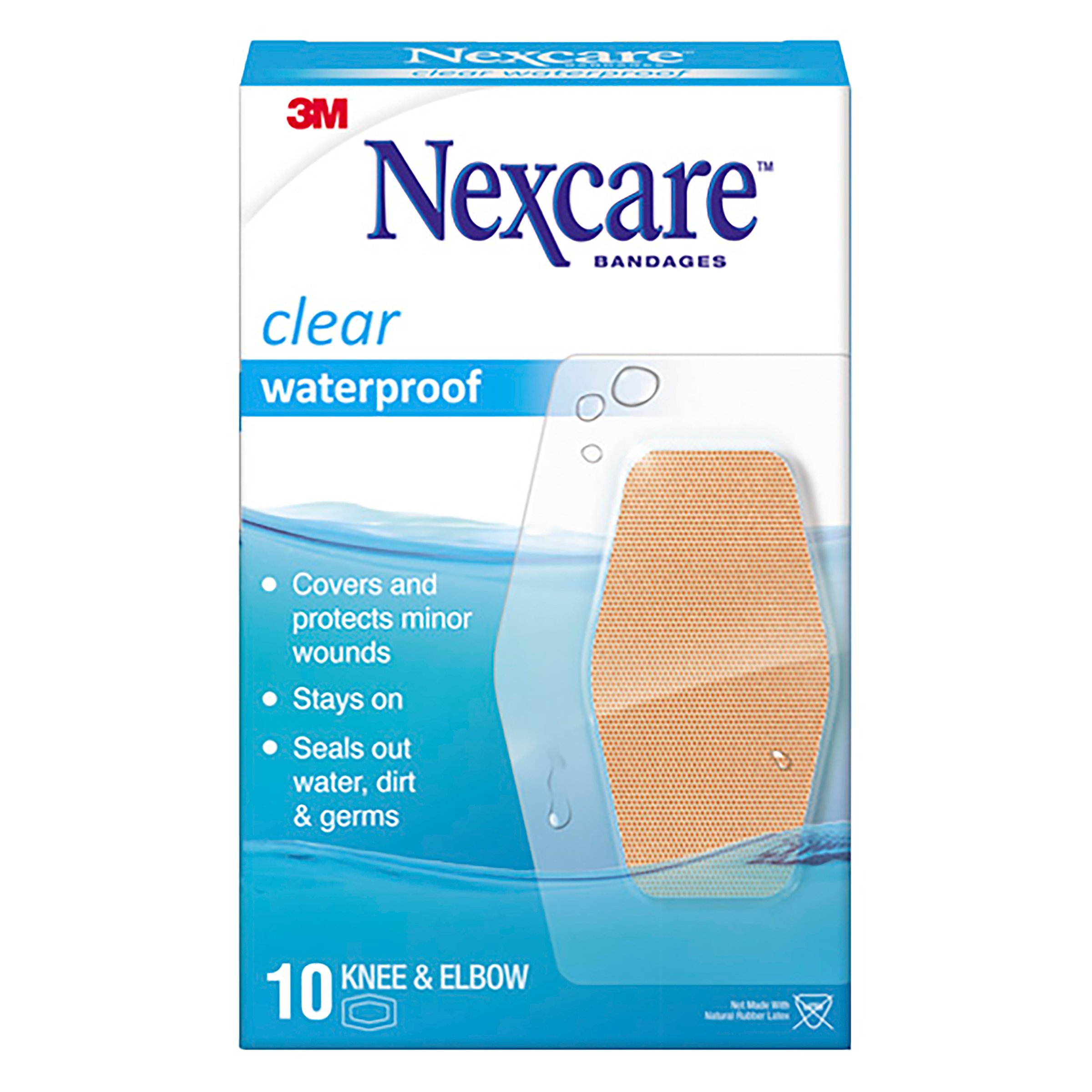 Nexcare Strips Waterproof Clear Large 10 pack - Image 1