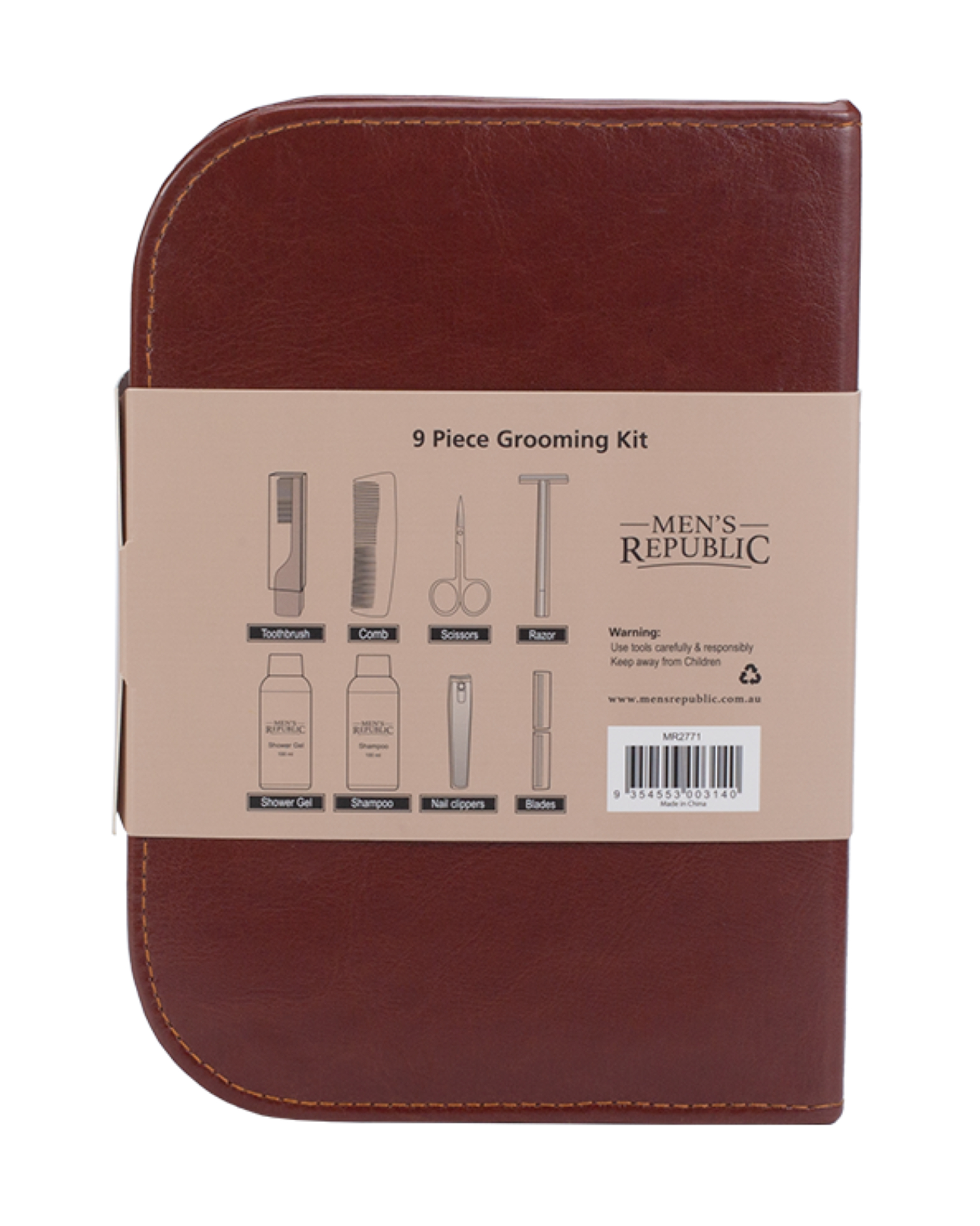 Men's Republic Men's Grooming Kit In Zipper Bag 9 piece - Image 2