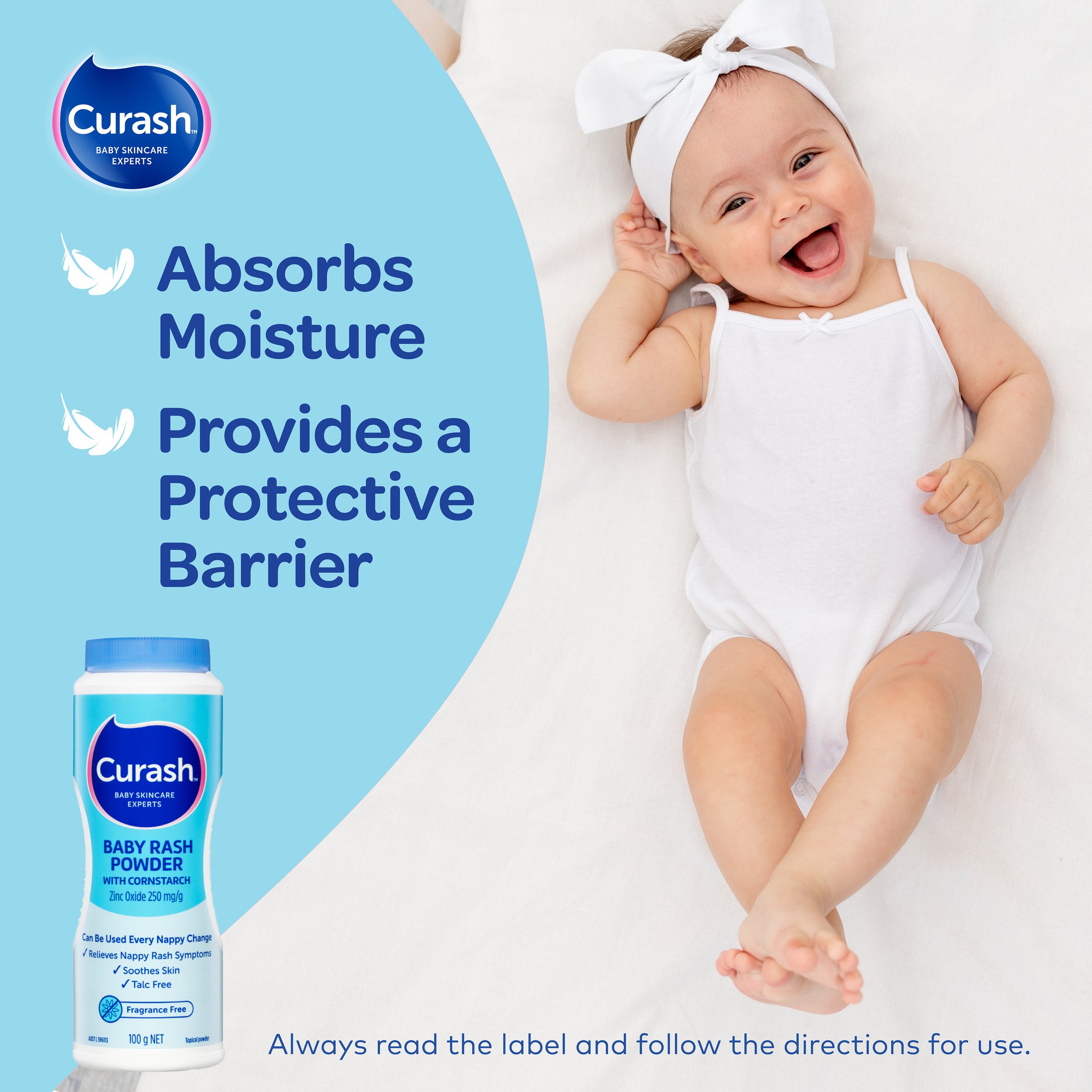 Curash Baby Rash Powder With Cornstarch 100g - Image 8