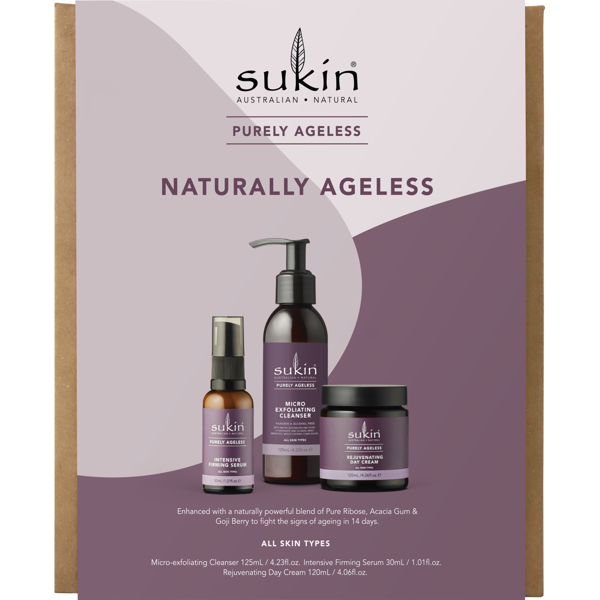 Sukin Naturally Ageless Gift Set 3 piece - Image 1