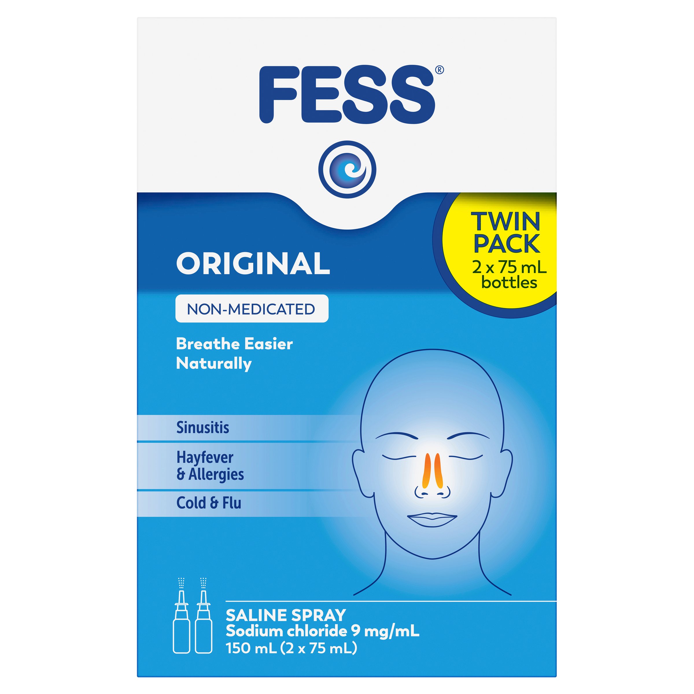 Fess Nasal Spray 75ml - 2 pack - Image 1