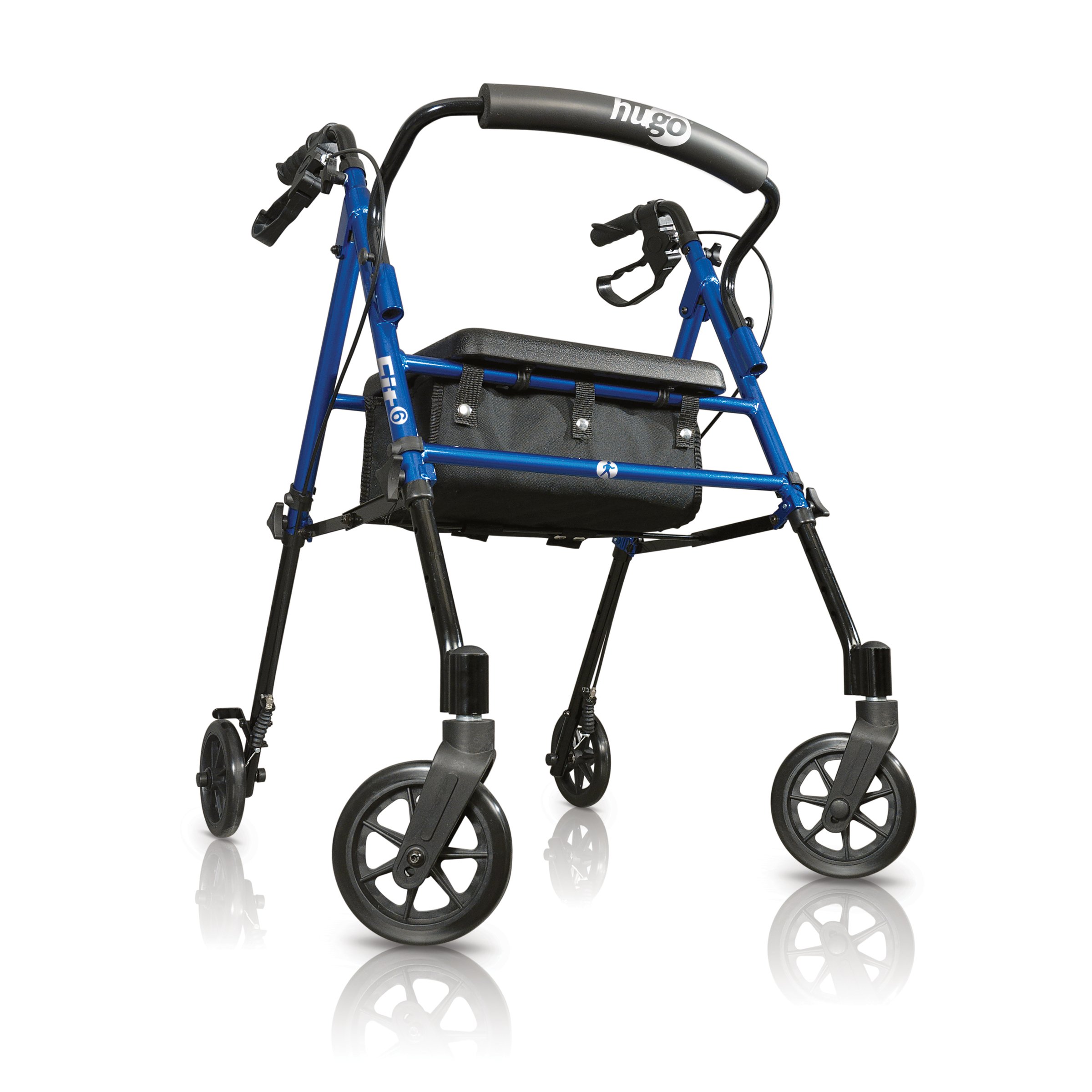 Hugo Fit 6 Rollator with Seat Blue 1 each - Image 1