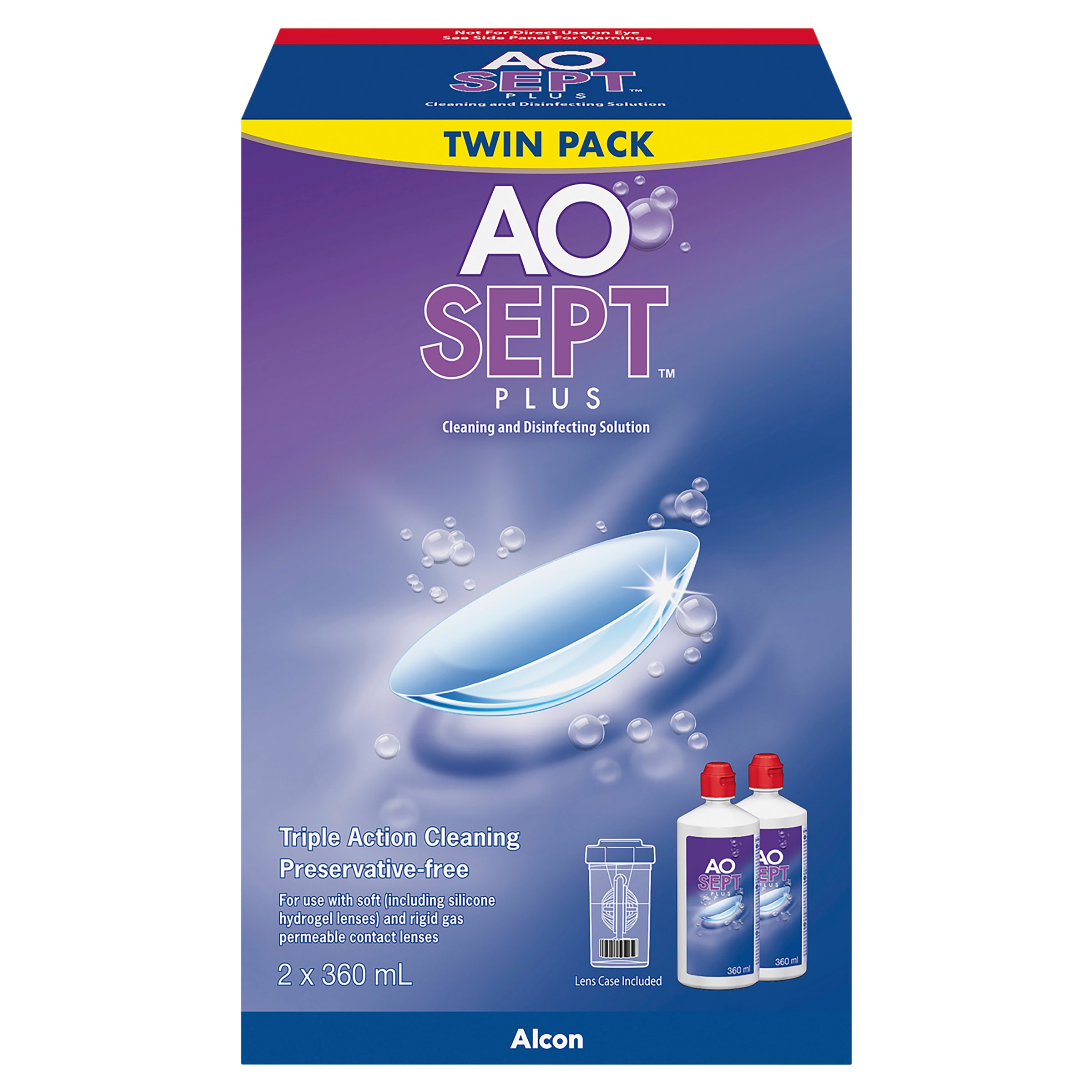 Aosept Plus Twin 360ml - 2 pack - Image 1