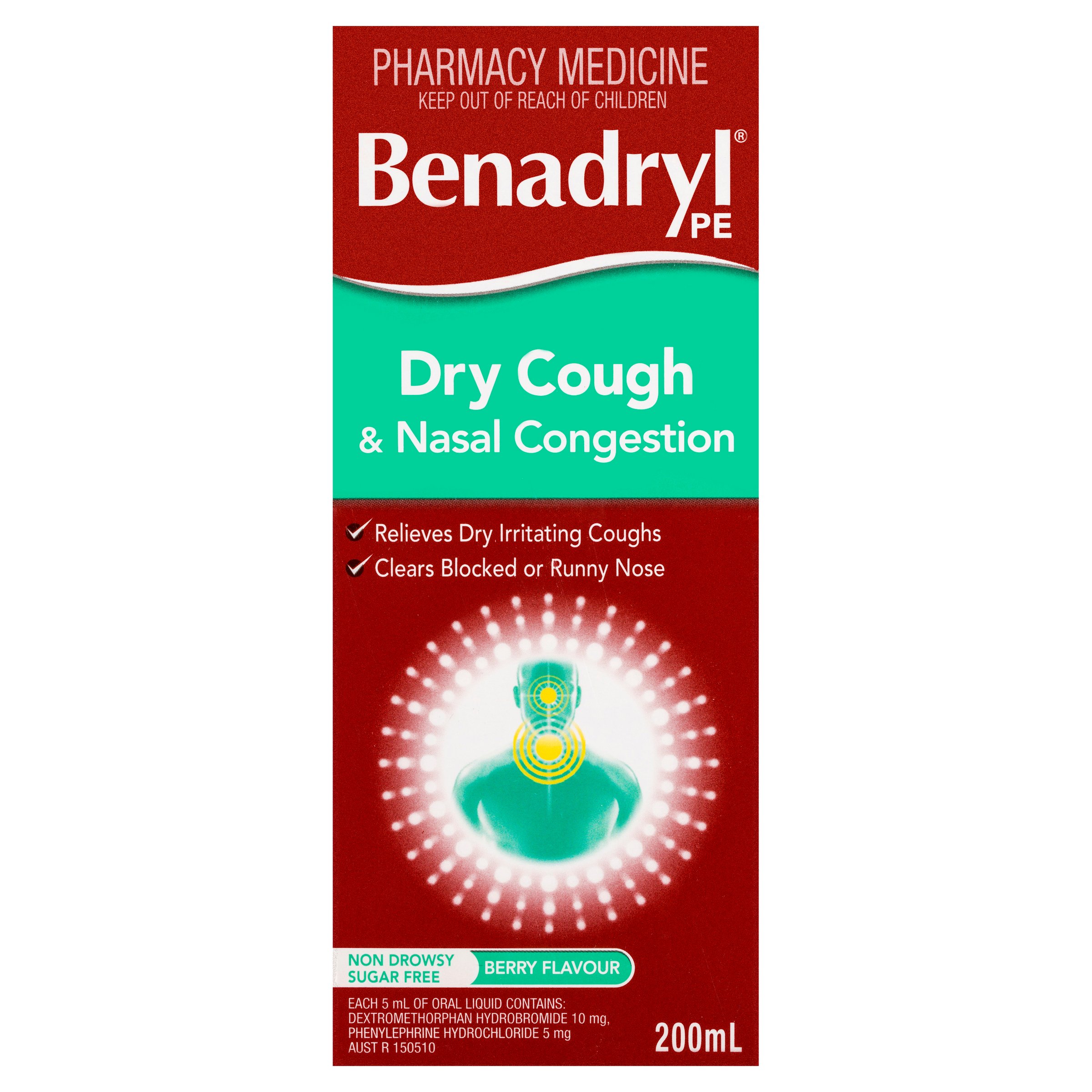 Benadryl Dry Cough & Nasal Congestion 200ml - Image 3