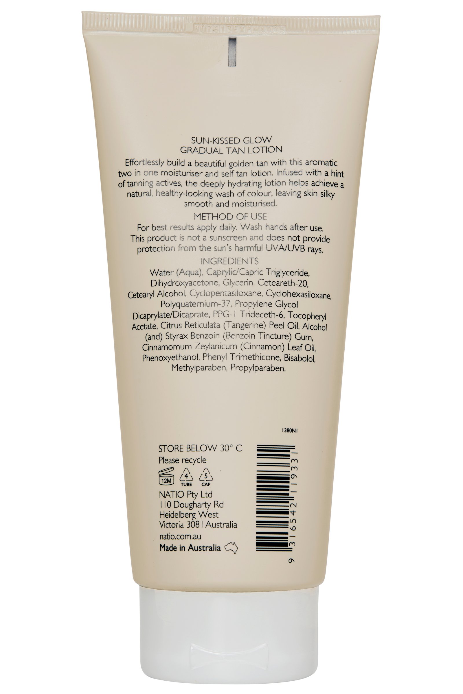 Natio Sun-Kissed Glow Gradual Tan Lotion 200ml - Image 2