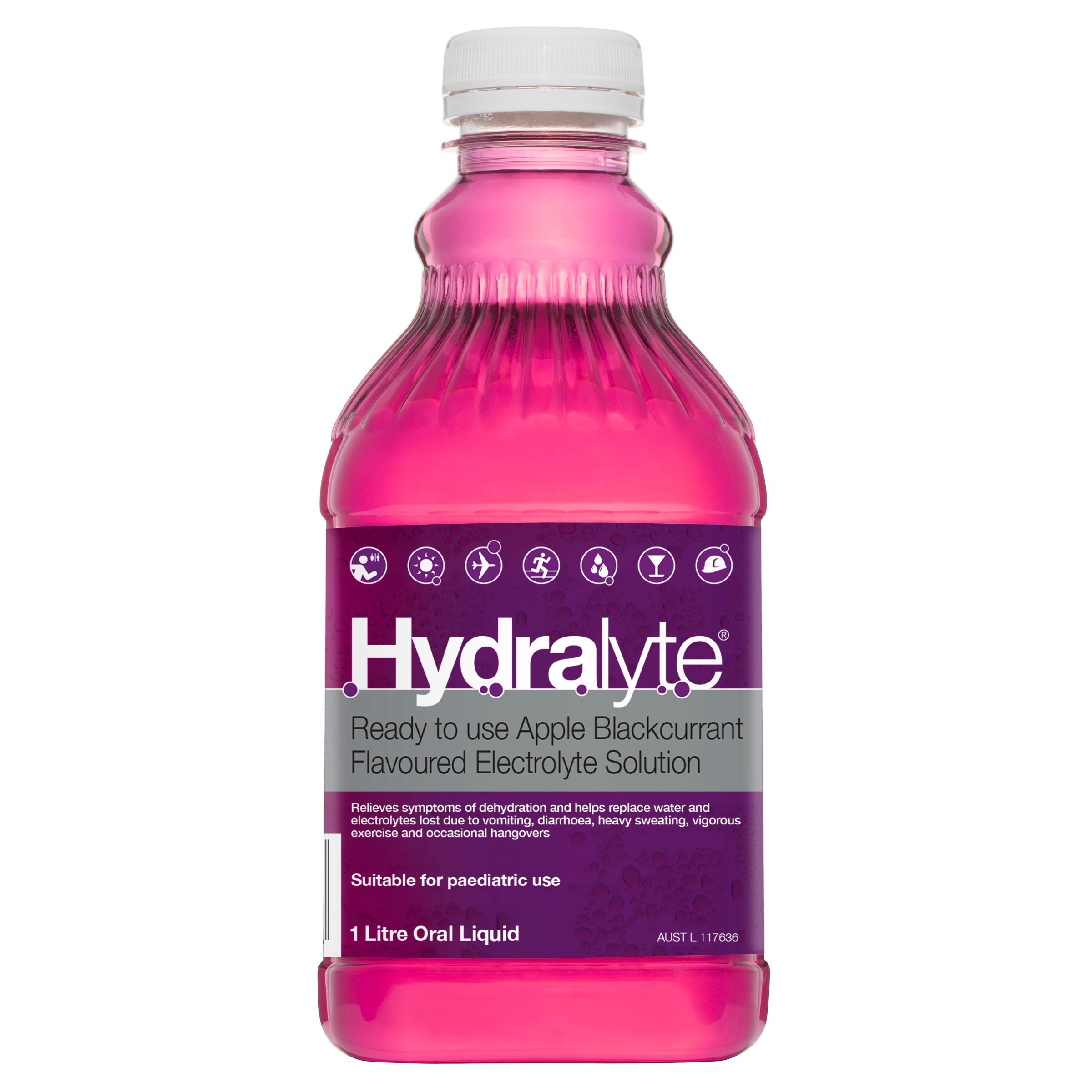 Hydralyte Ready to Use Liquid Apple/Blackcurrant Flavoured 1 litre - Image 4
