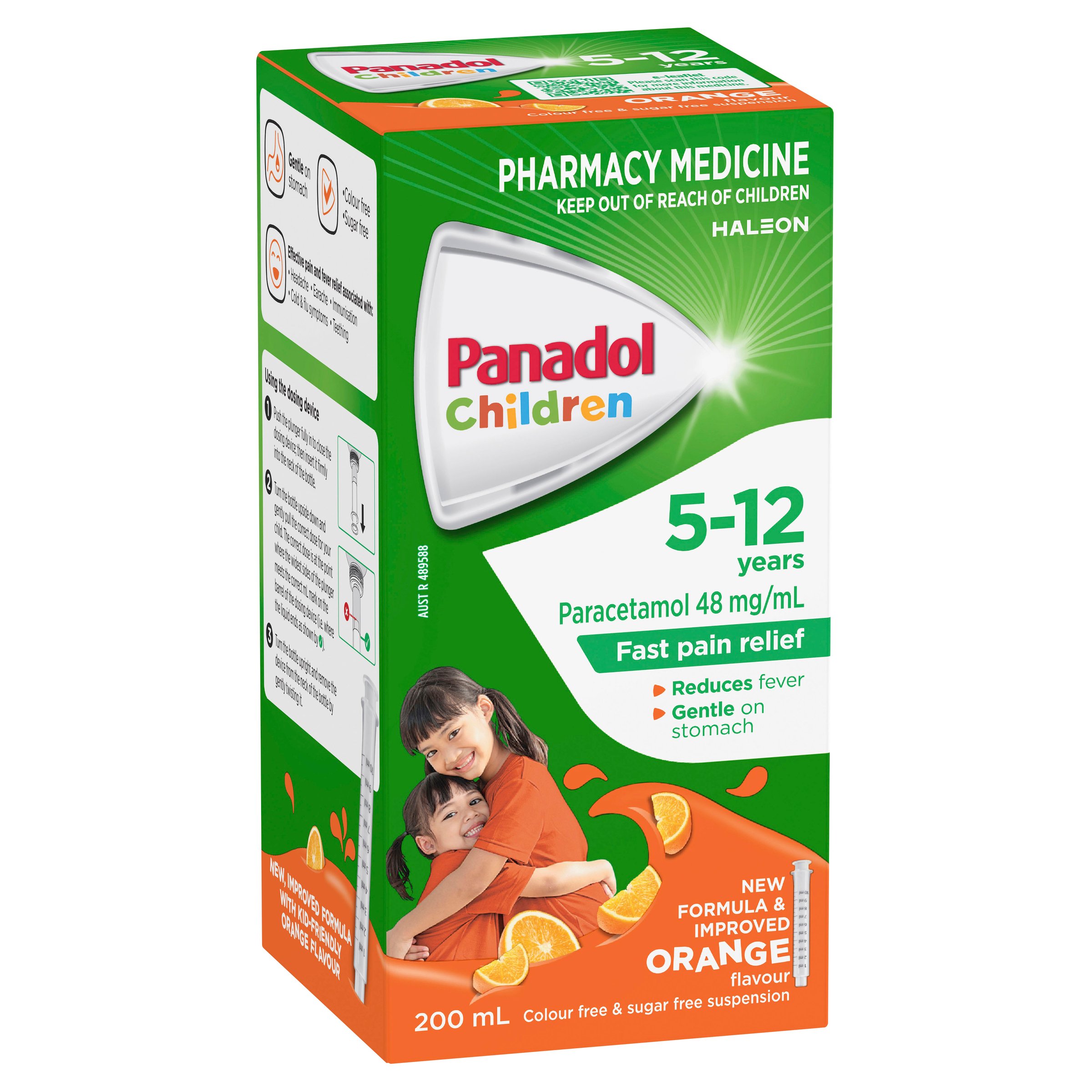 Panadol Children 5-12 Years Colourfree Suspension Orange Flavour 200ml - Image 13