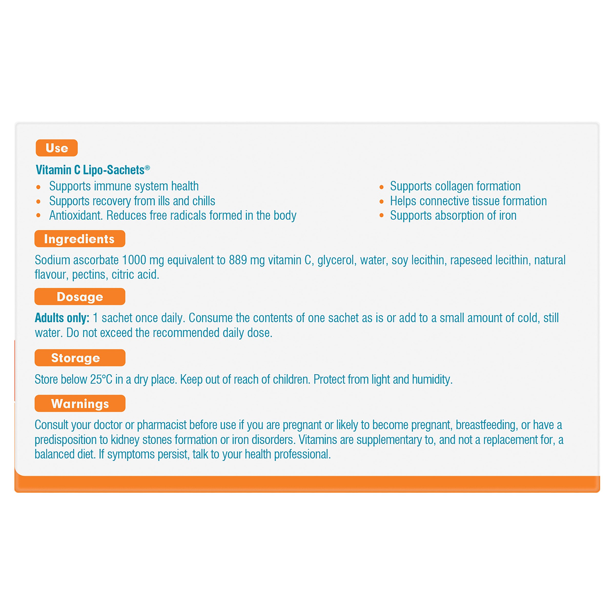 Lipo-Sachets Vitamin C 30 sachets - Image 4