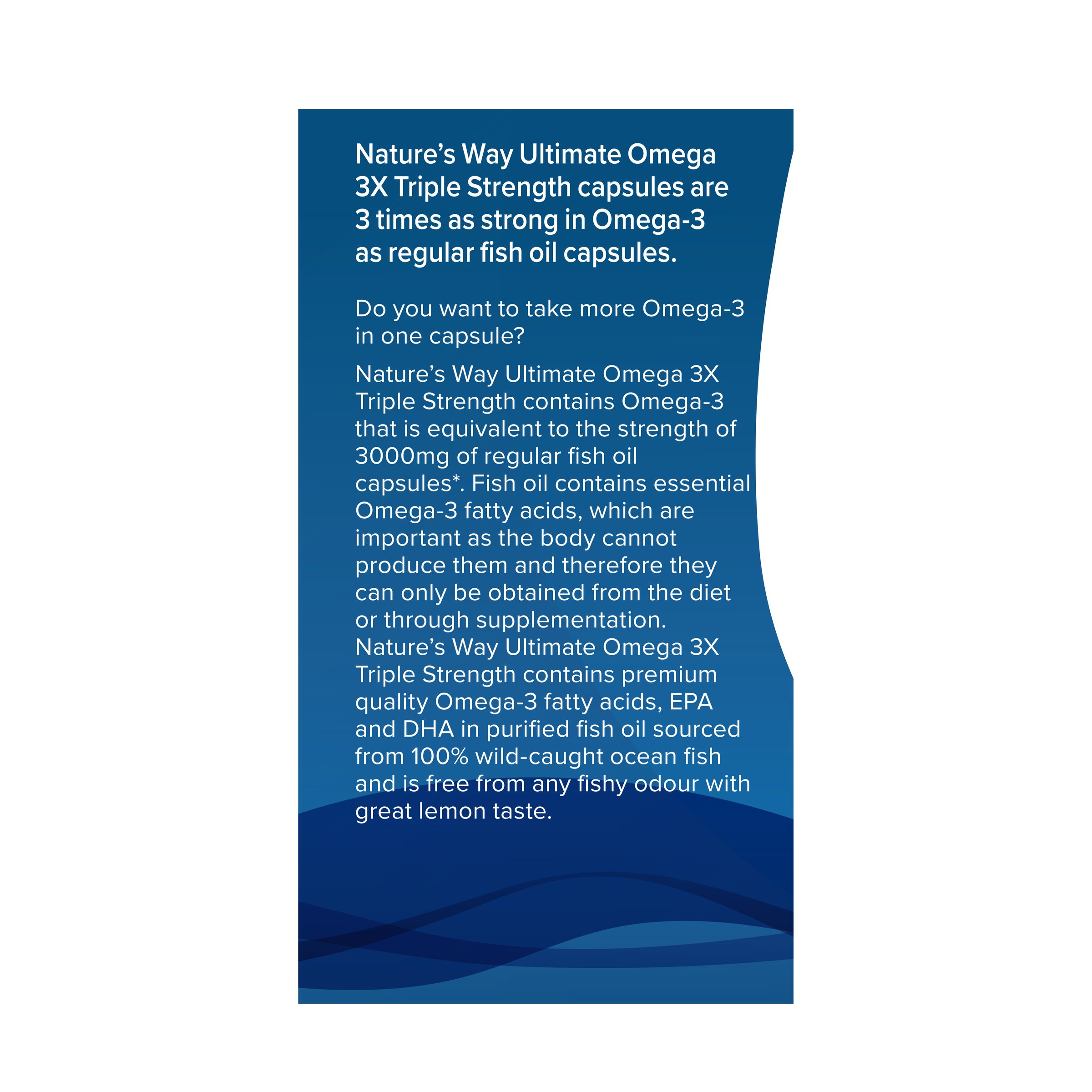Nature's Way Ultimate Omega 3X Triple Strength 60 capsules - Image 3