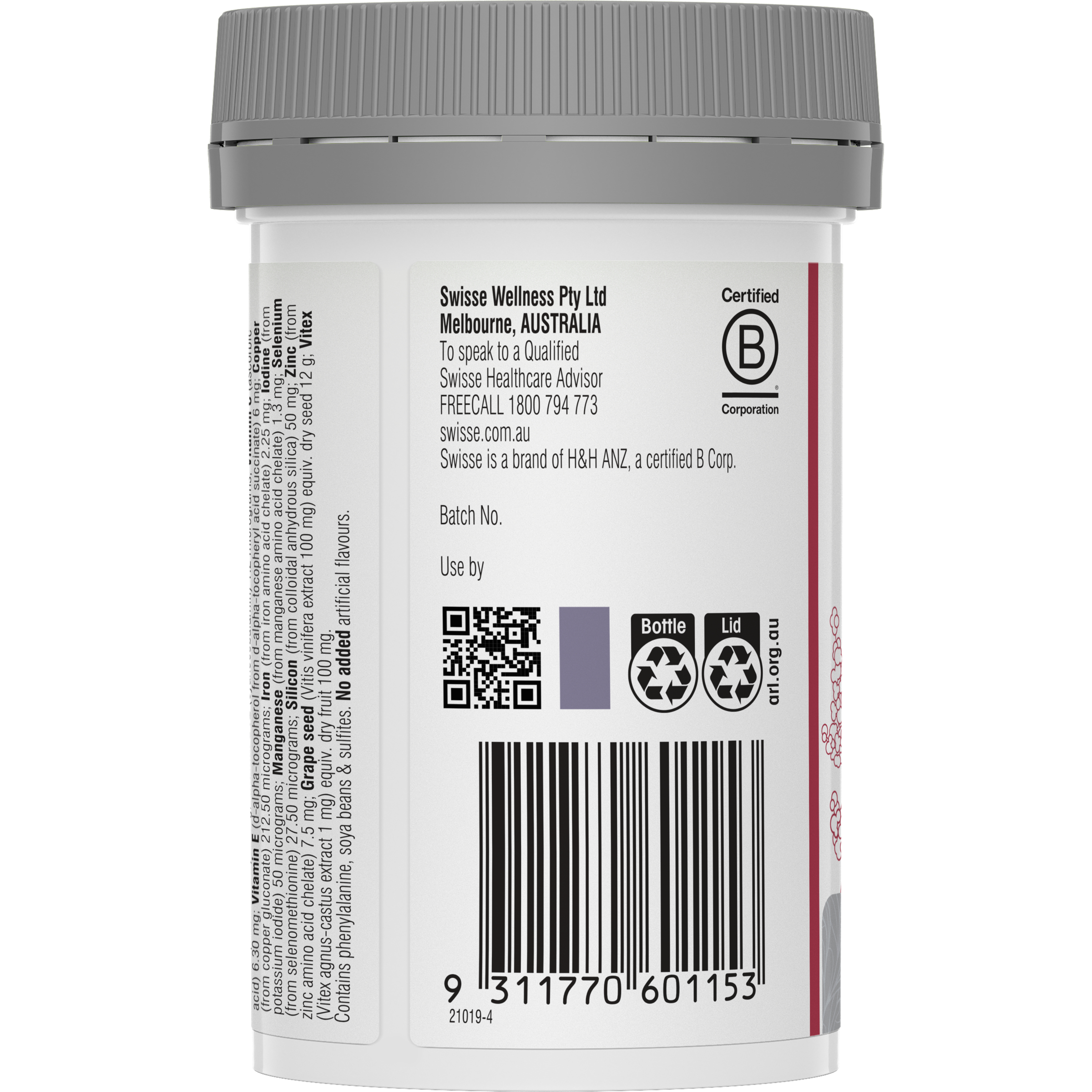Swisse Beauty Hair Nutrition Women 60 capsules - Image 3