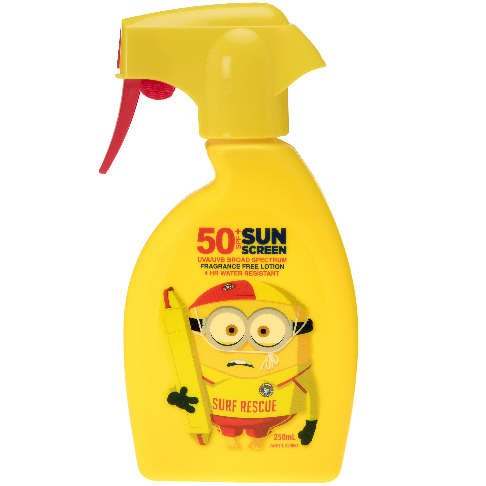 Surf Life Saving Sunscreen SPF50+ Minions Trigger Spray 250ml