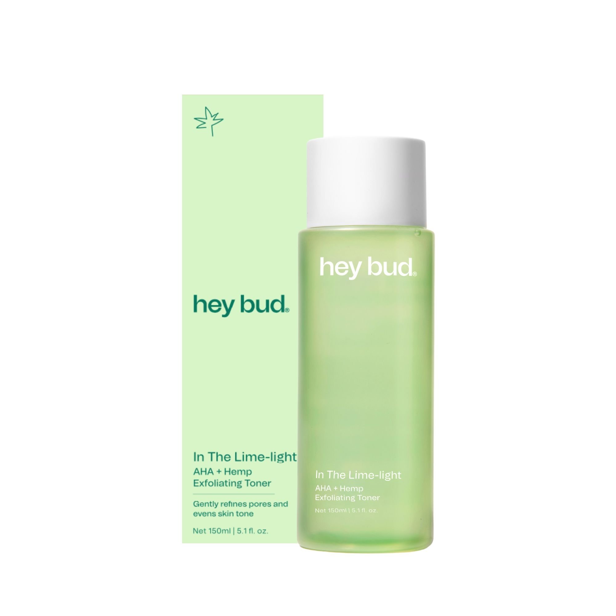 Hey Bud AHA + Hemp Exfoliating Toner 150ml - Image 1