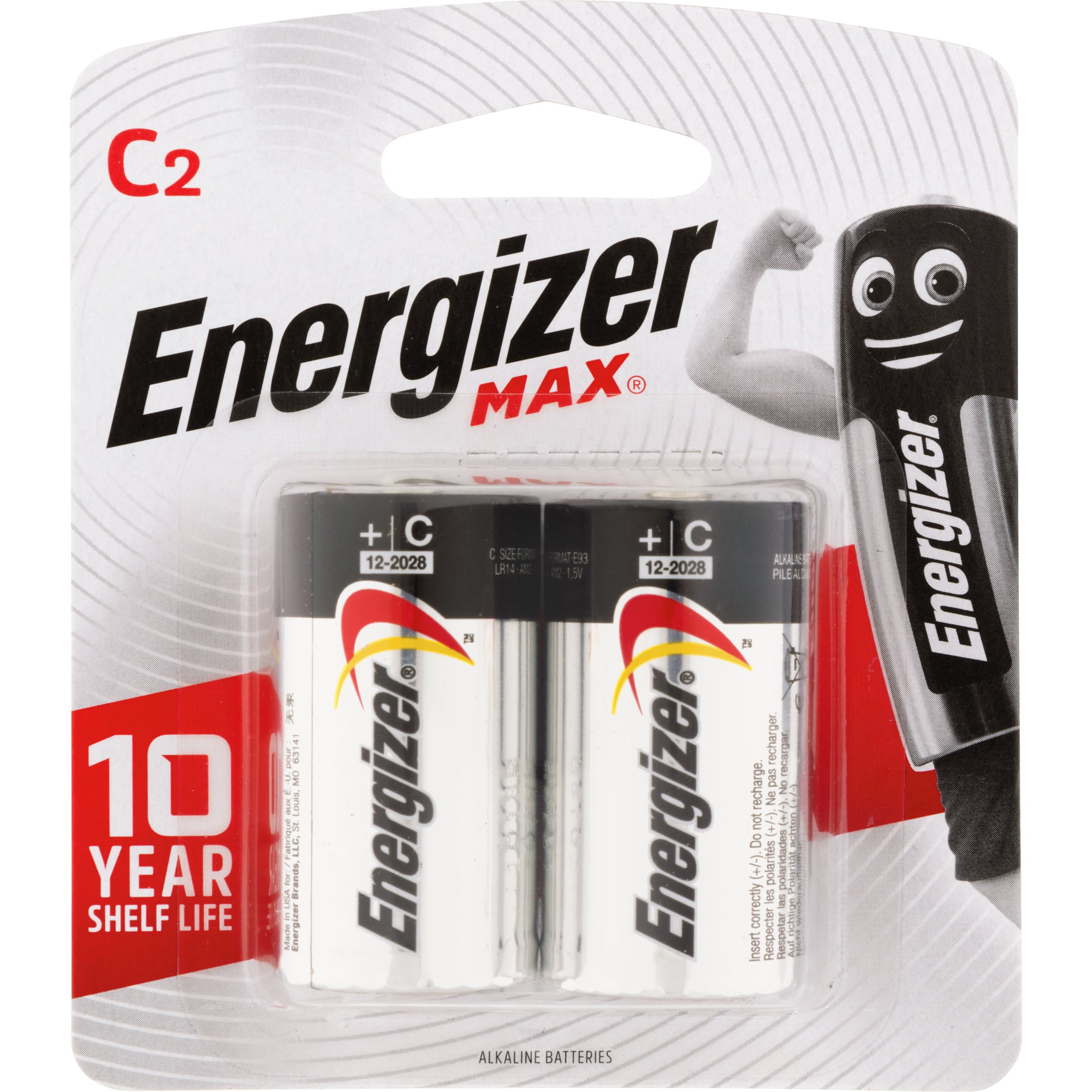 Energizer Max C Batteries E93 - 2 pack