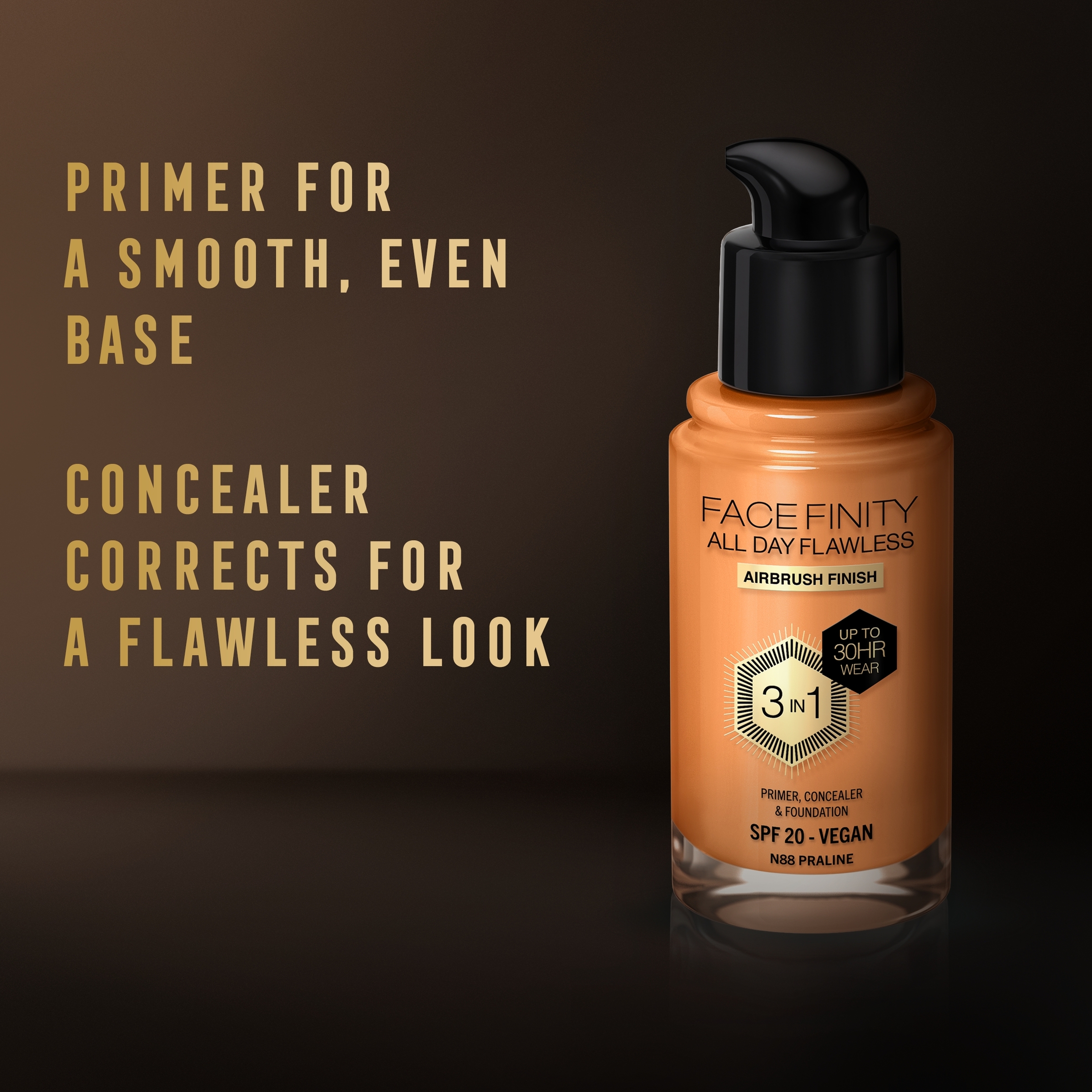 Max Factor Facefinity All Day Flawless D5 Free Foundation Praline 88 - Image 5