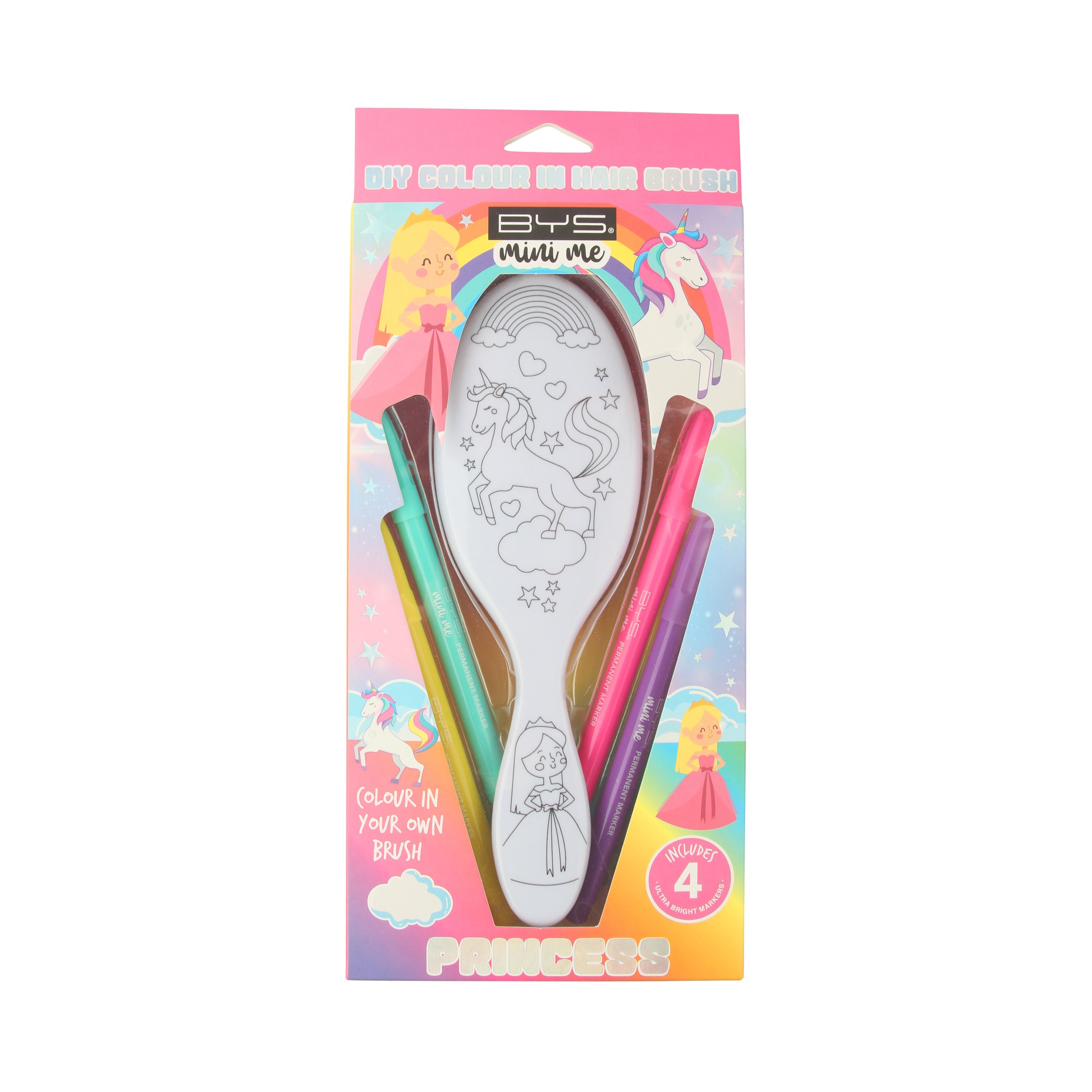 BYS Mini Me DIY Colour In Brush Princess 1 each - Image 1