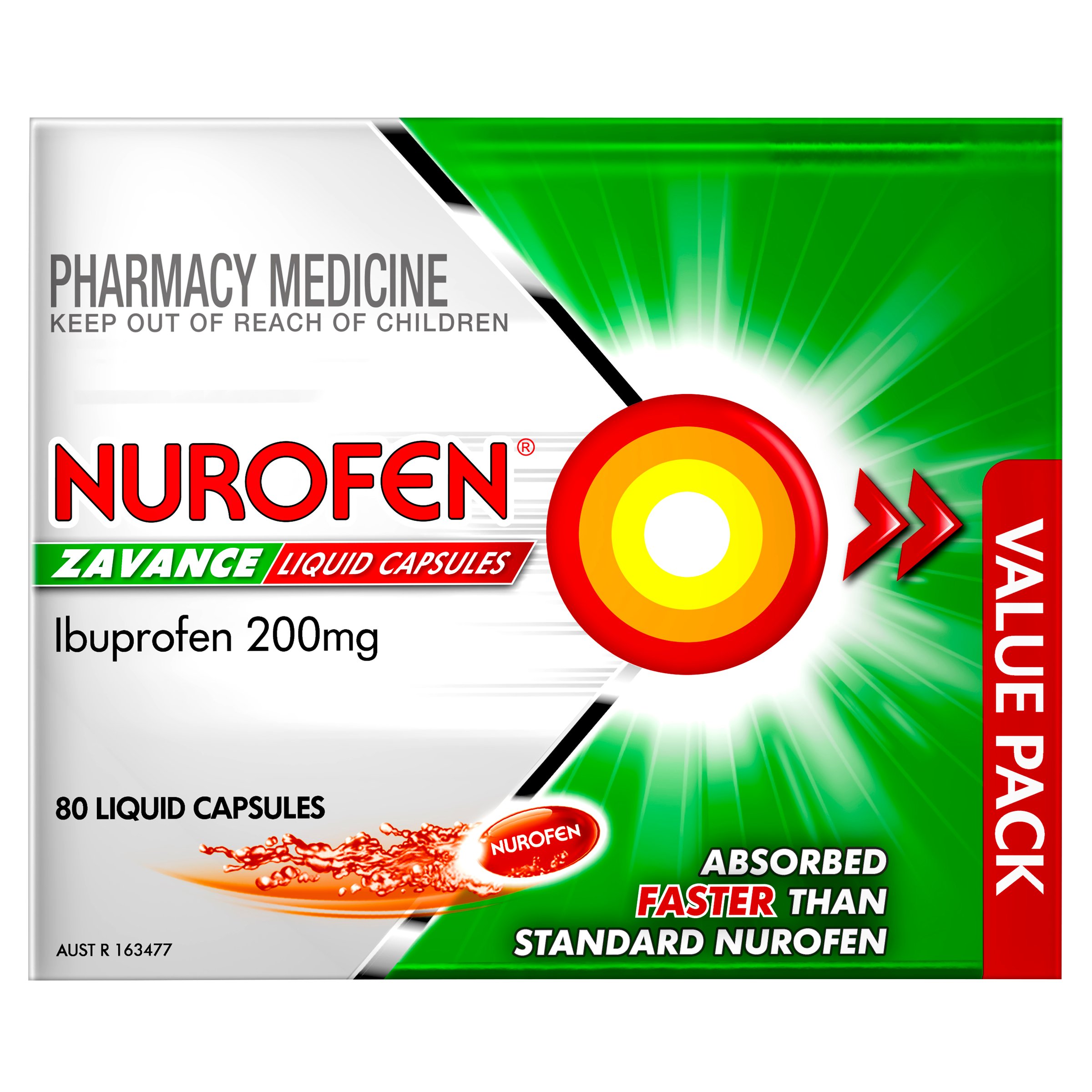 Nurofen Zavance 200mg - 80 liquid capsules - Image 1
