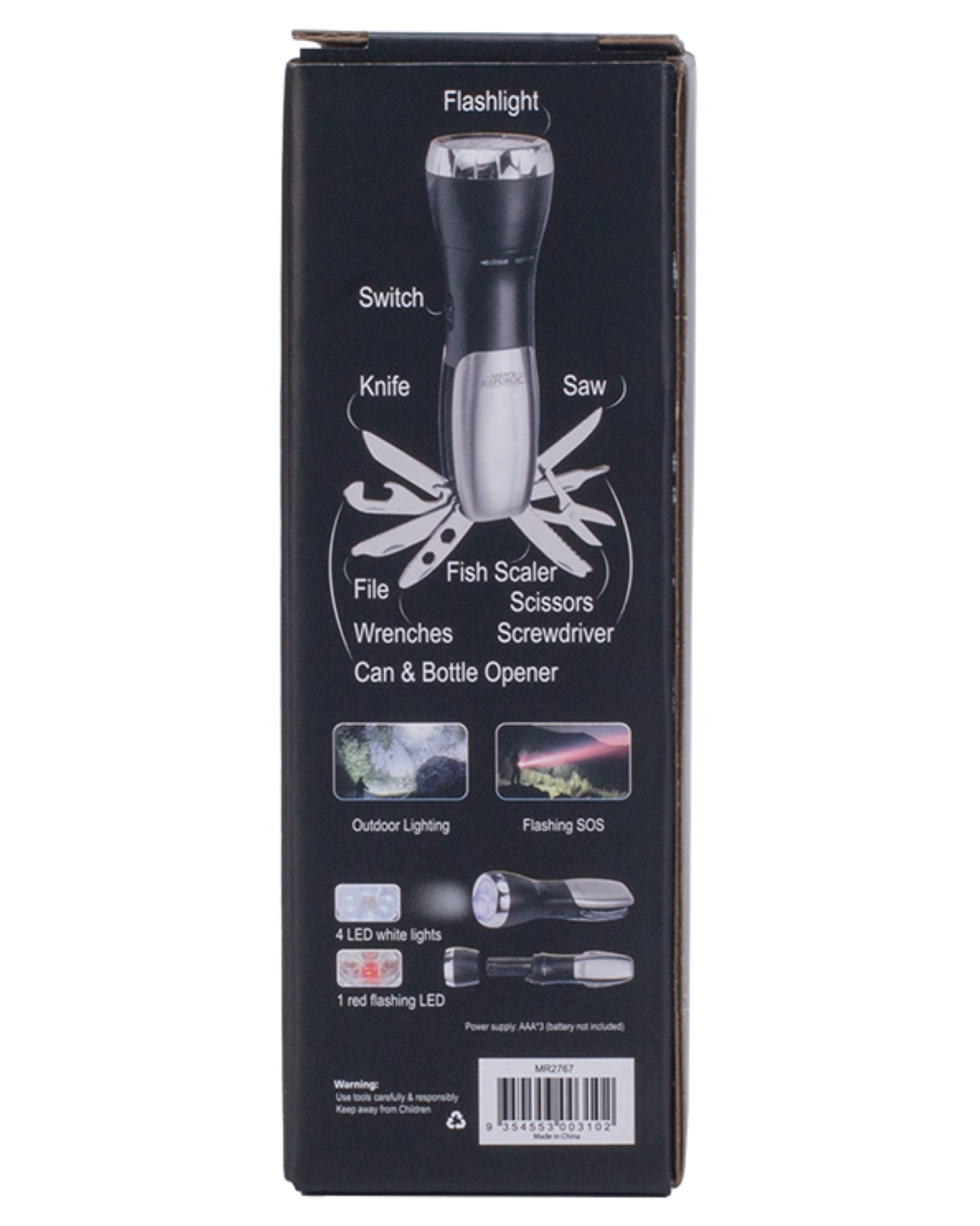 Men's Republic Multi Tool Survival Flashlight 10 Functions 1 each - Image 2