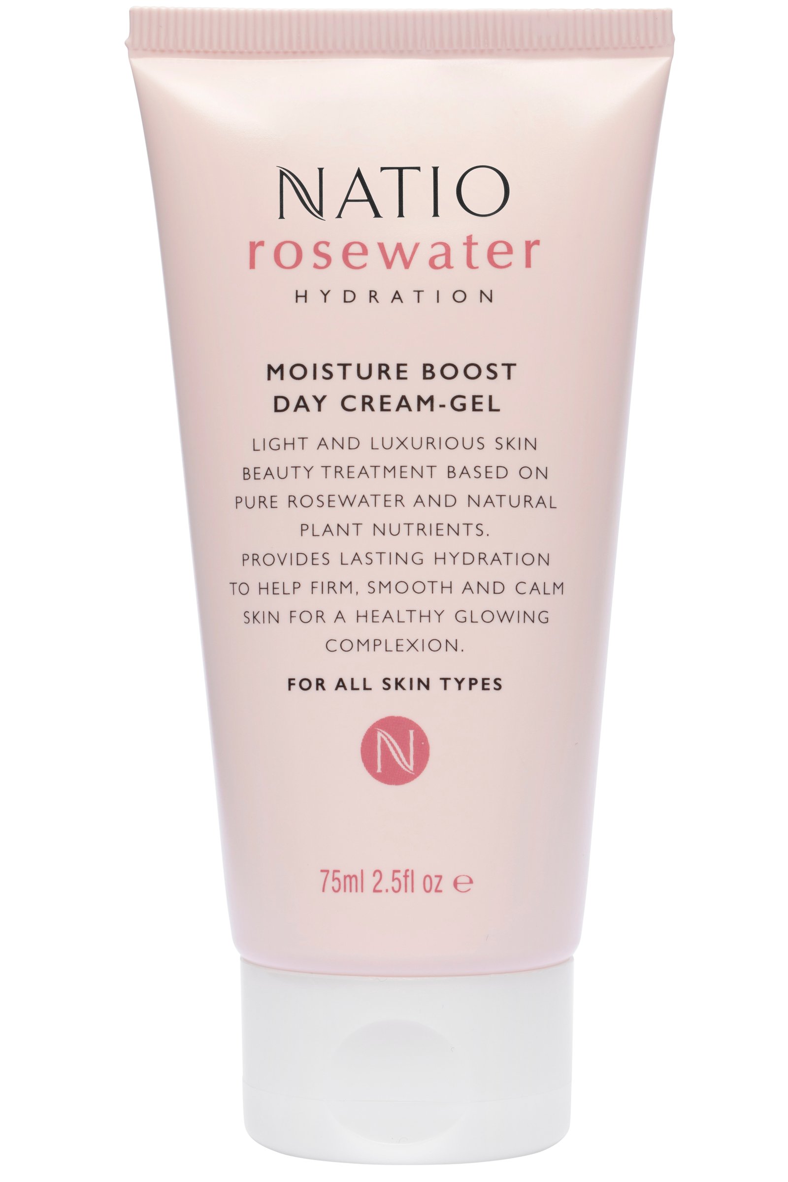 Natio Rosewater Hydration Moisture Boost Day Cream Gel 75ml - Image 1