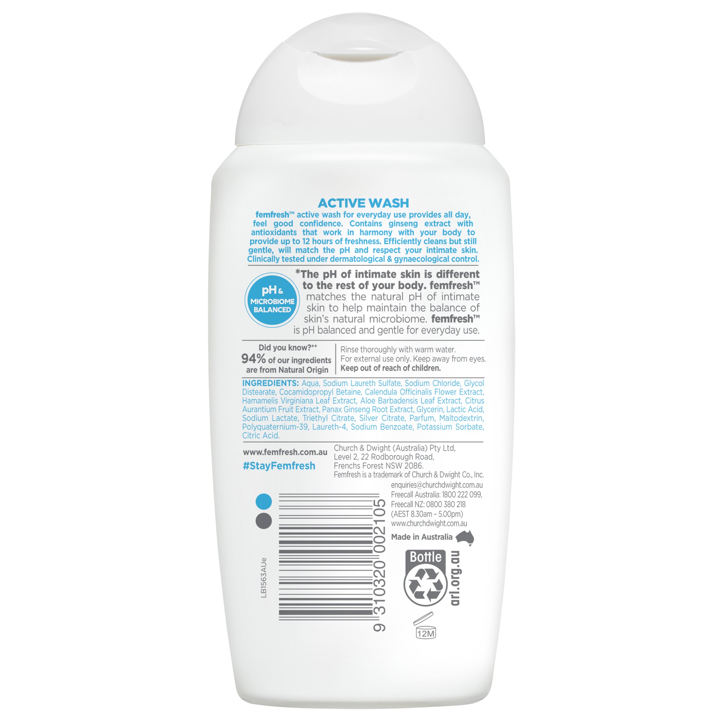 Femfresh Intimate Hygiene Deodorising Wash 250ml - Image 2