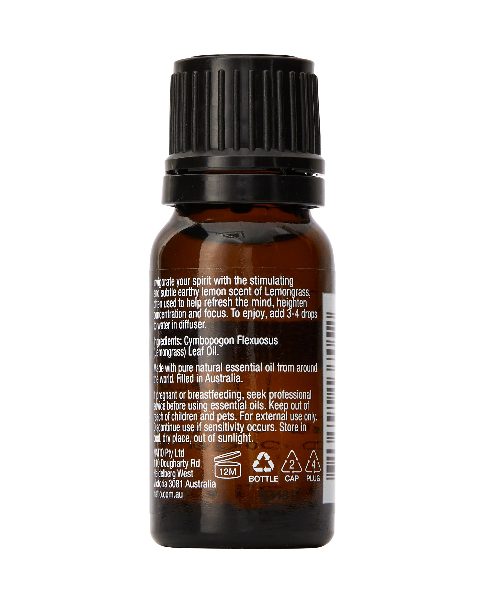 Natio Wellbeing Pure Essential Oil - Lemongrass 10ml - Image 2