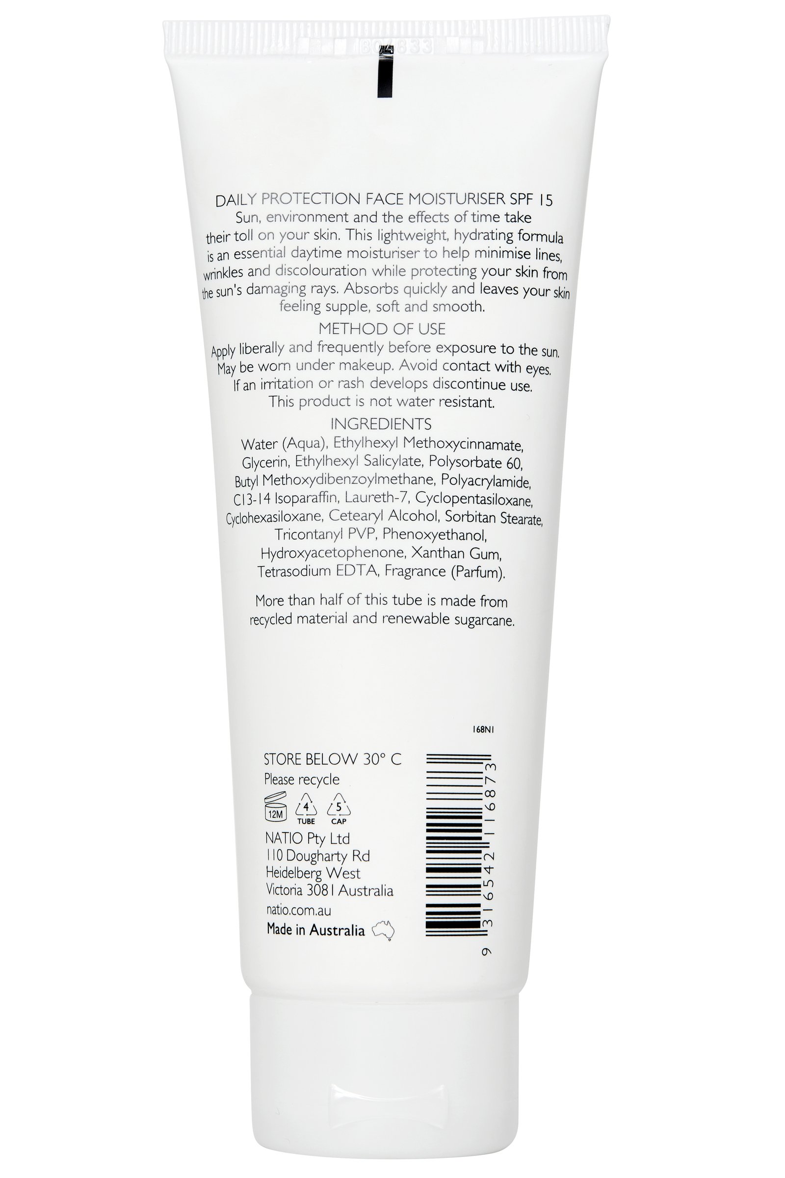 Natio Daily Protection Face Moisturiser SPF 15 100g - Image 2