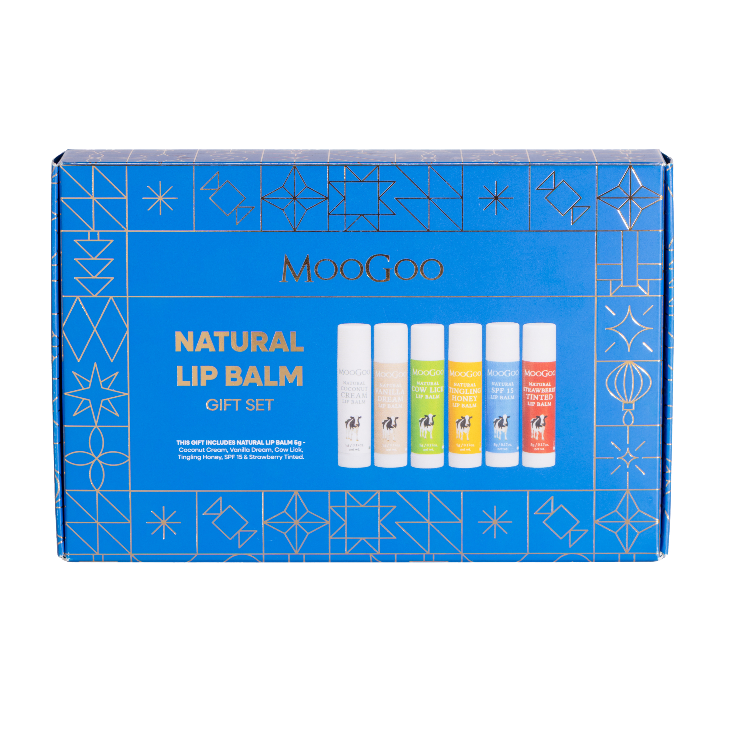 MooGoo Natural Lip Balm Gift Set 6 piece