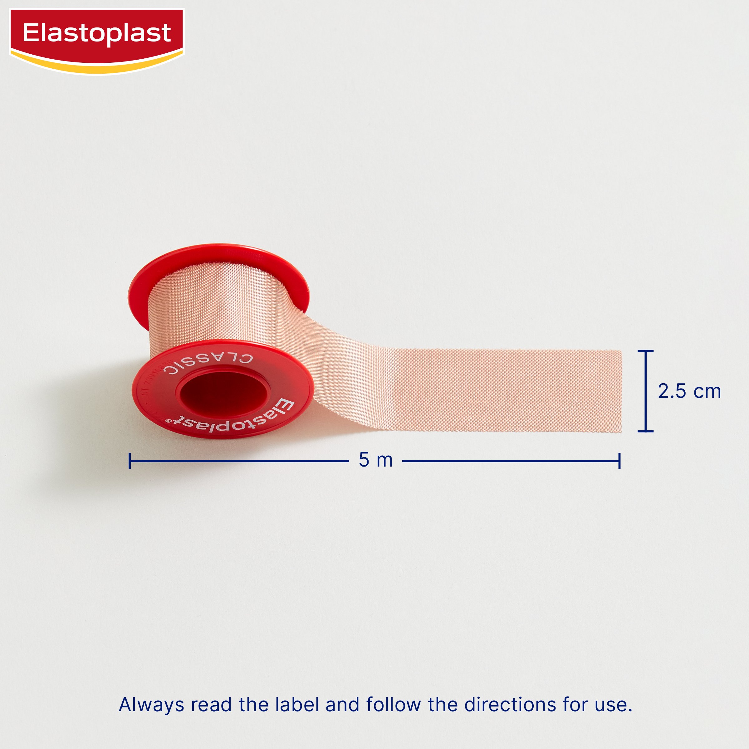 Elastoplast Classic Tape 5m X 2.5cm - 1 roll - Image 3