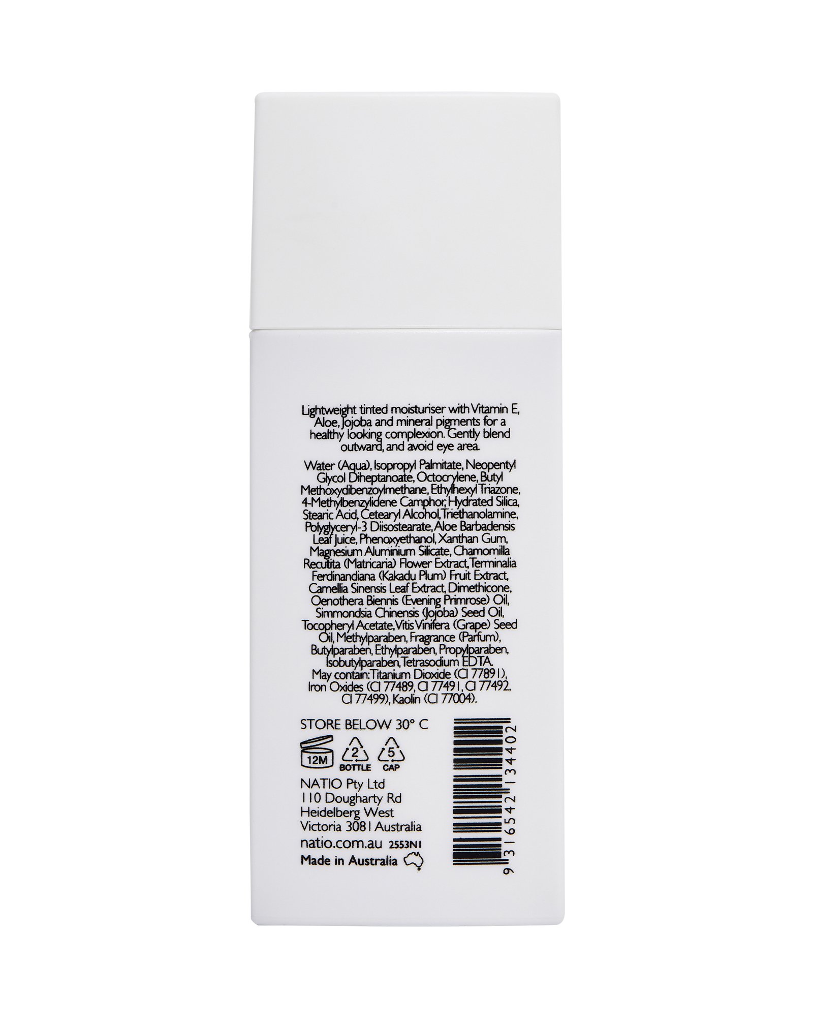 Natio Tinted Moisturiser SPF50+ Light 50ml - Image 2