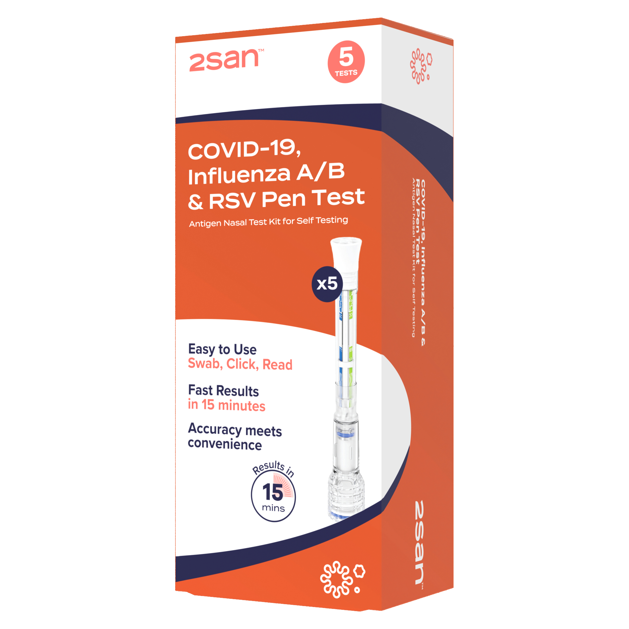 2San Covid-19 Flu RSV Pen Test 5 pack - Image 4