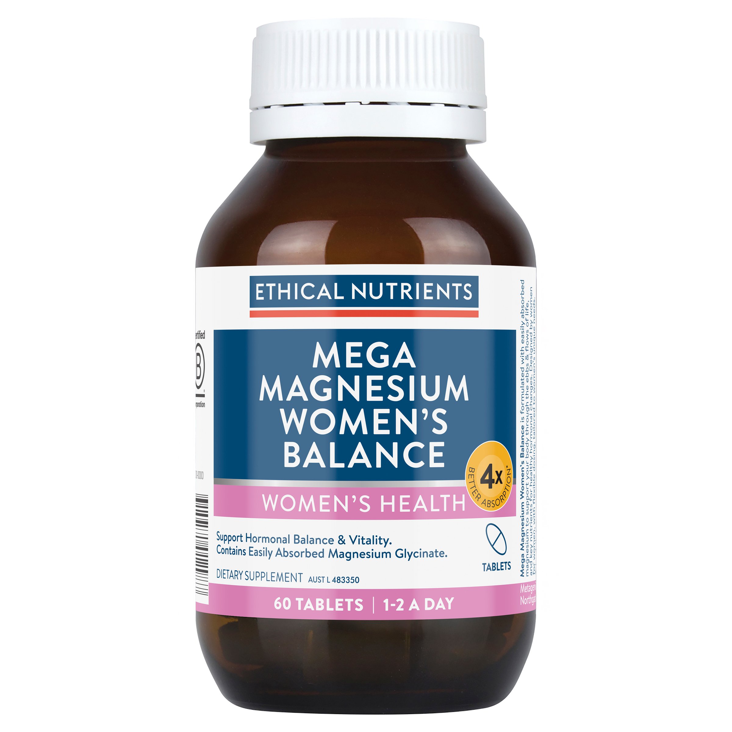 Ethical Nutrients Mega Magnesium Women’s Balance 60 tablets - Image 1
