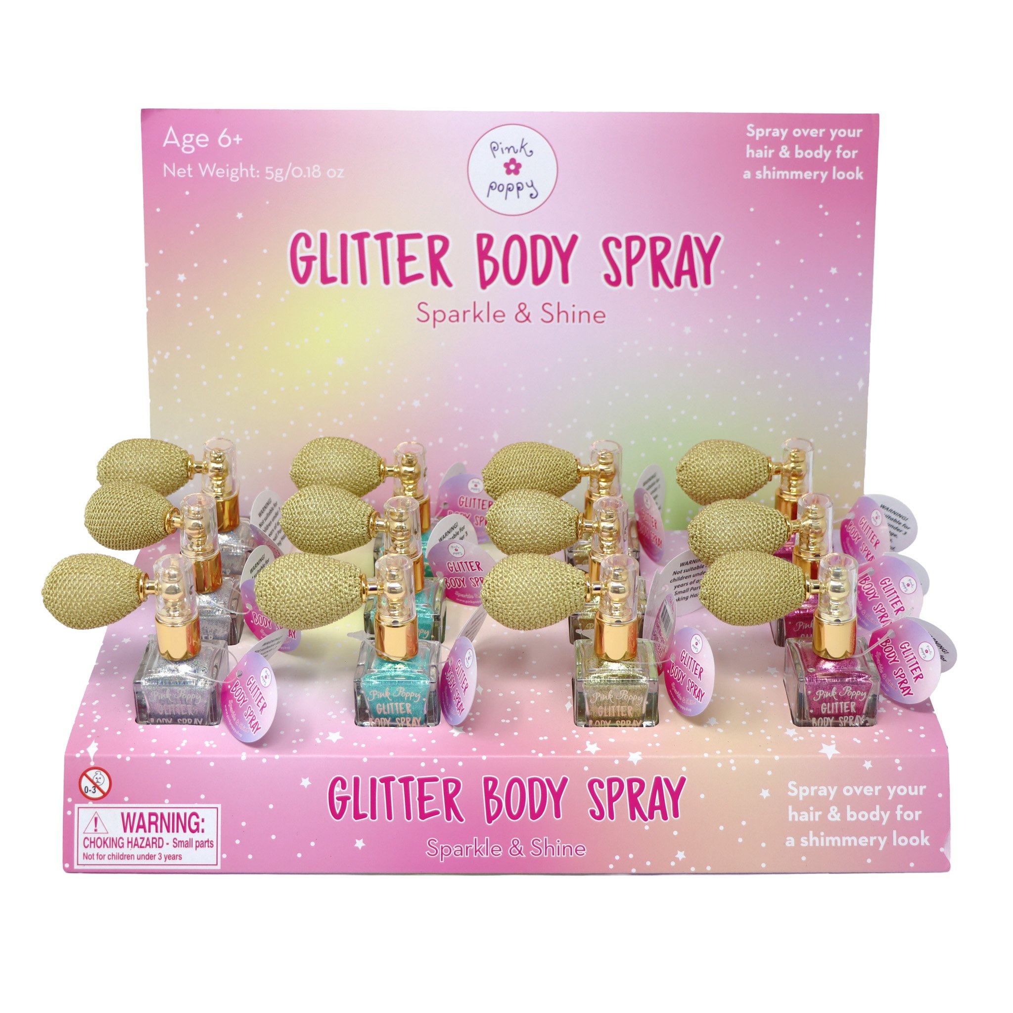 Pink Poppy Sparkle And Shine Glitter Spray 5ml - Image 1