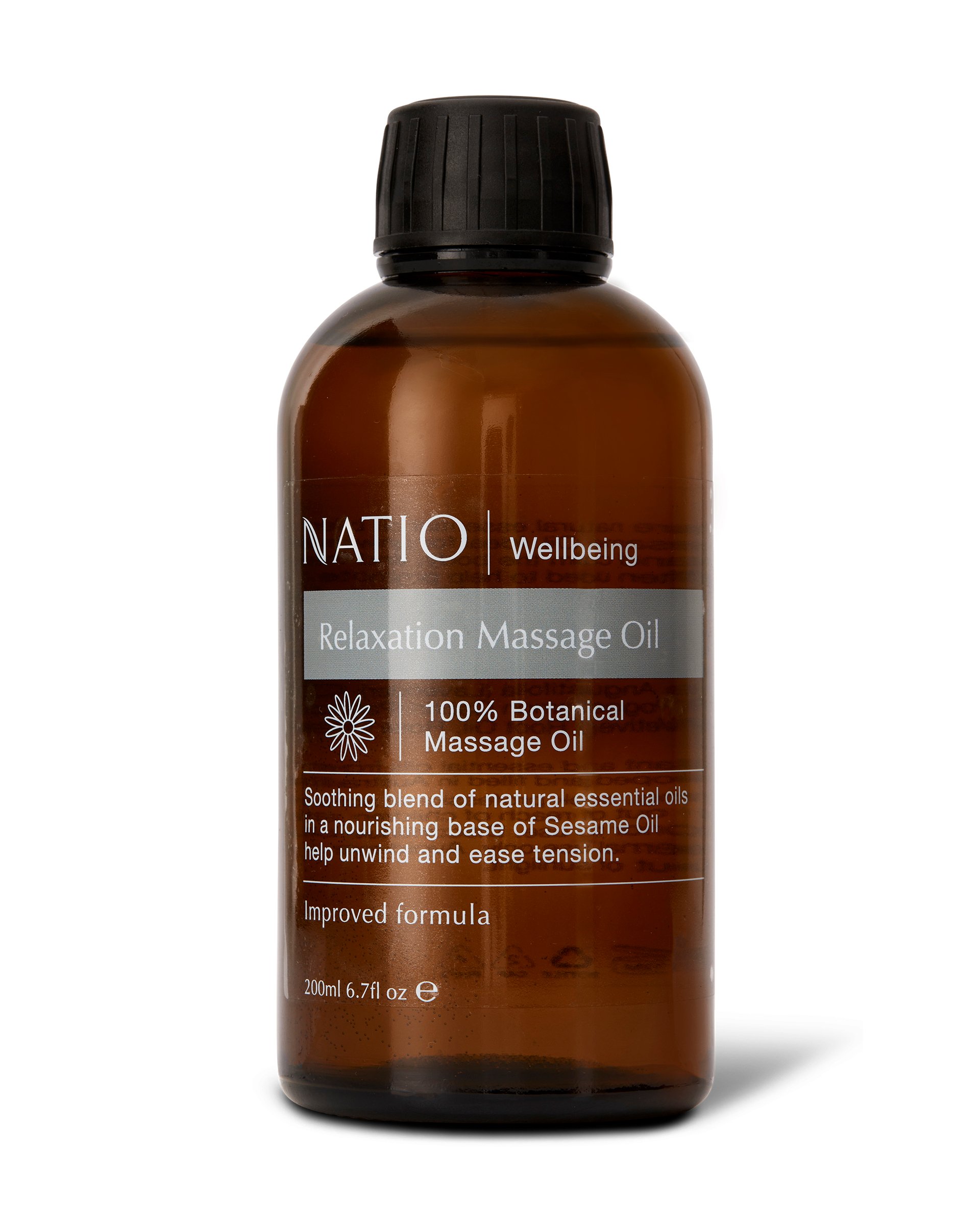 Natio Wellbeing Relaxation Massage Oil 200ml - Image 1
