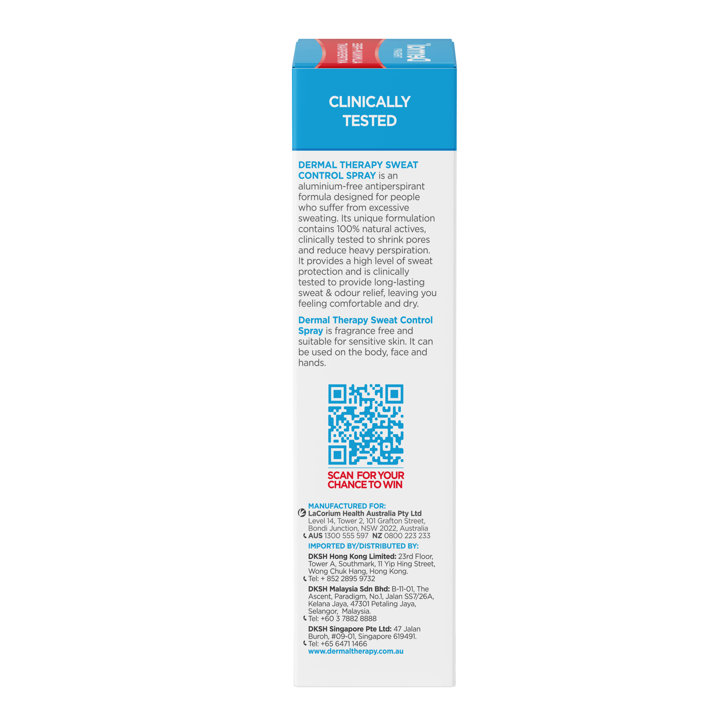 Dermal Therapy Sweat Control Spray 60ml - Image 3