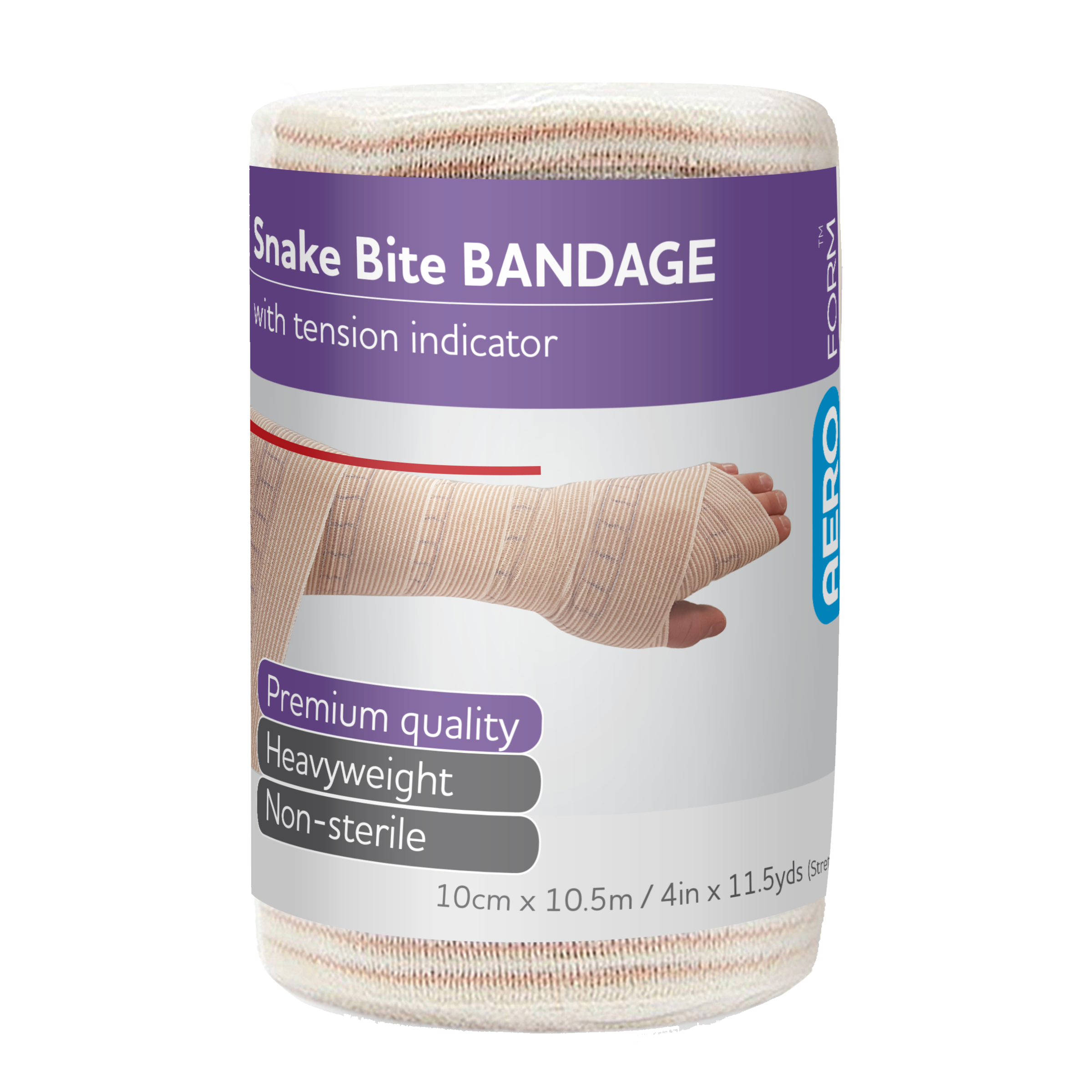 Aero Snake Bit Bandage With Indicator 10cm X 10.5m Stretched 1 roll