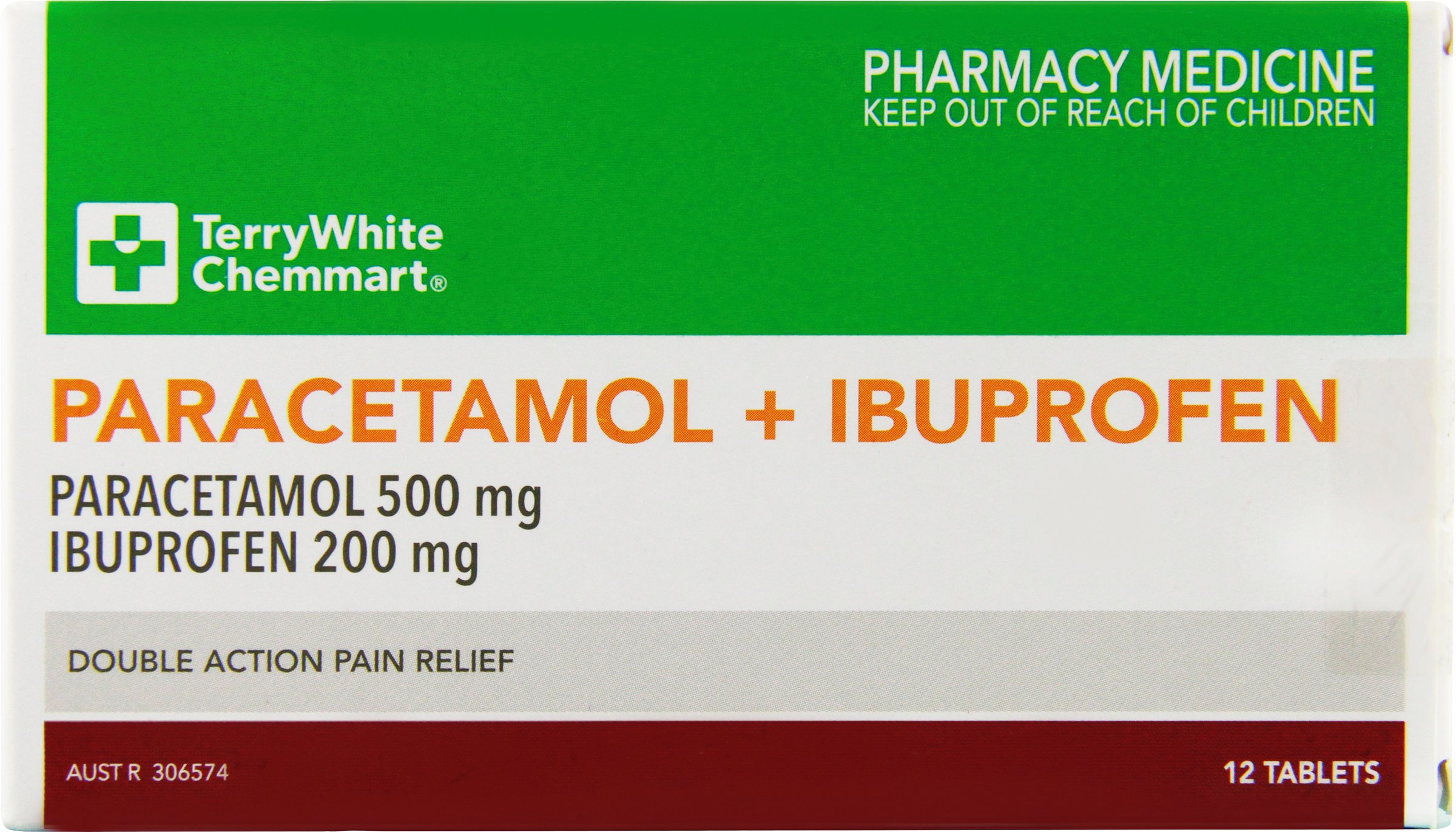 TerryWhite Chemmart Ibuprofen + Paracetamol 12 tablets