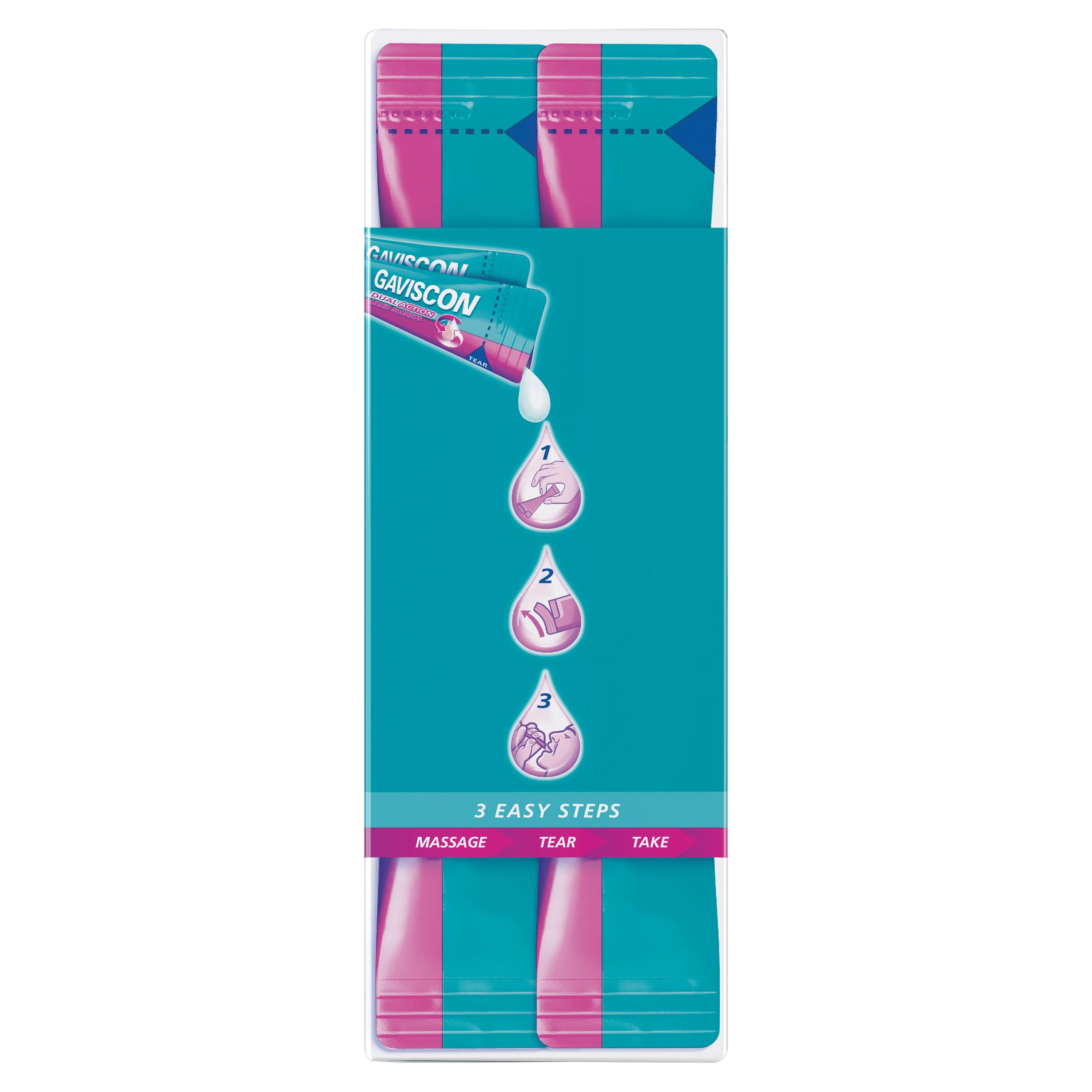 Gaviscon Dual Action Liquid Peppermint Sachet 10ml X 24 - Image 4