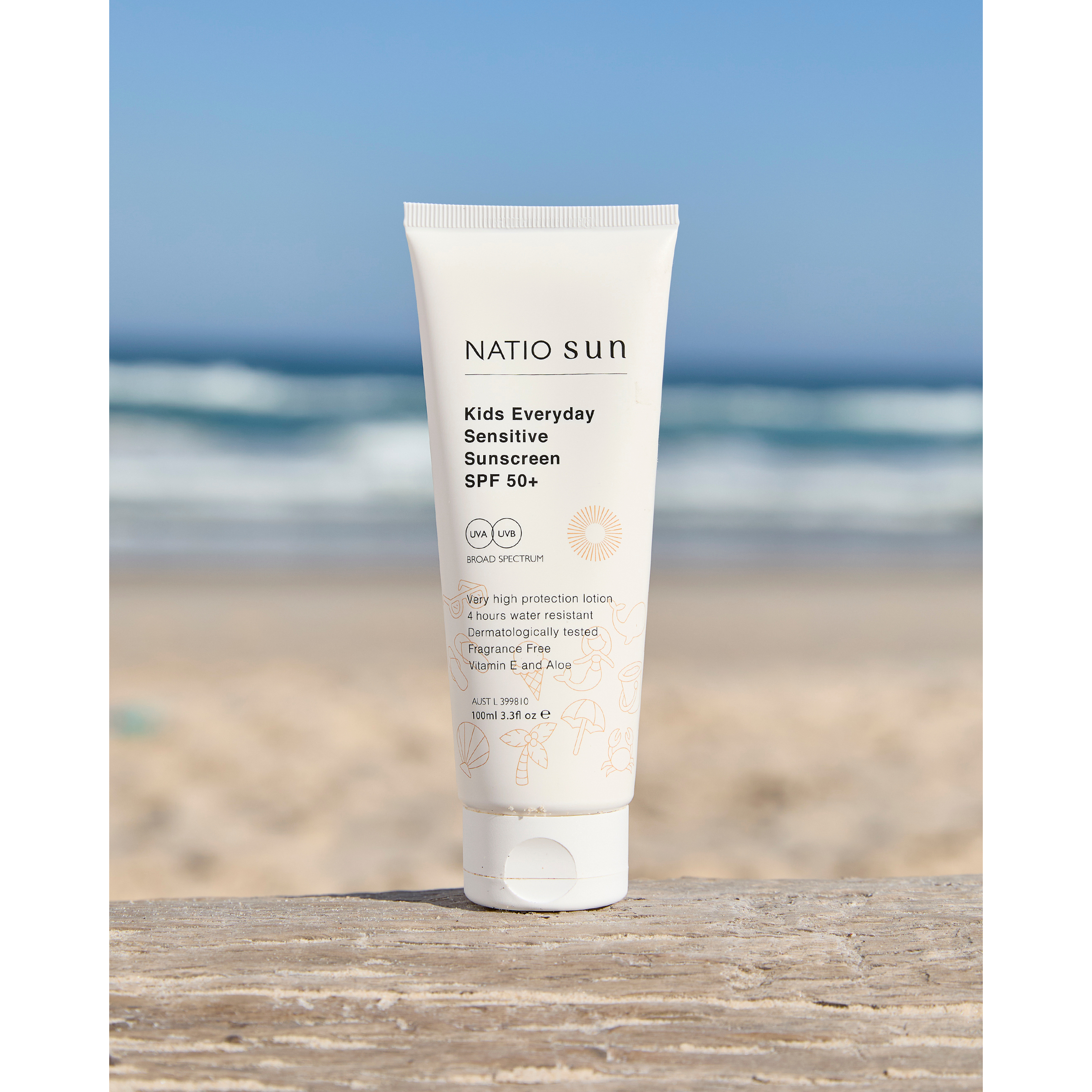 Natio Kids Everyday Sensitive Sunscreen SPF 50+ (Tube) 100 ml - Image 4