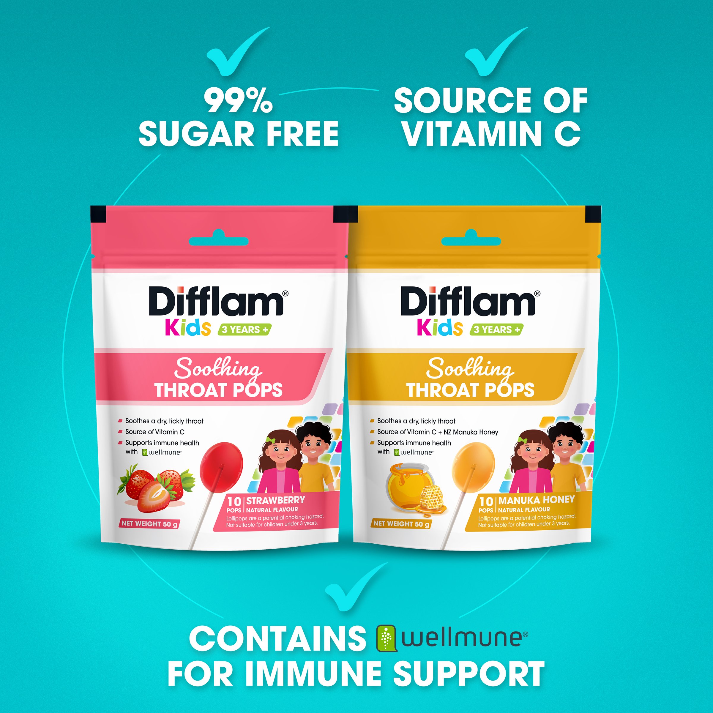 Difflam Kids Pops Manuka 10 lozenges - Image 4
