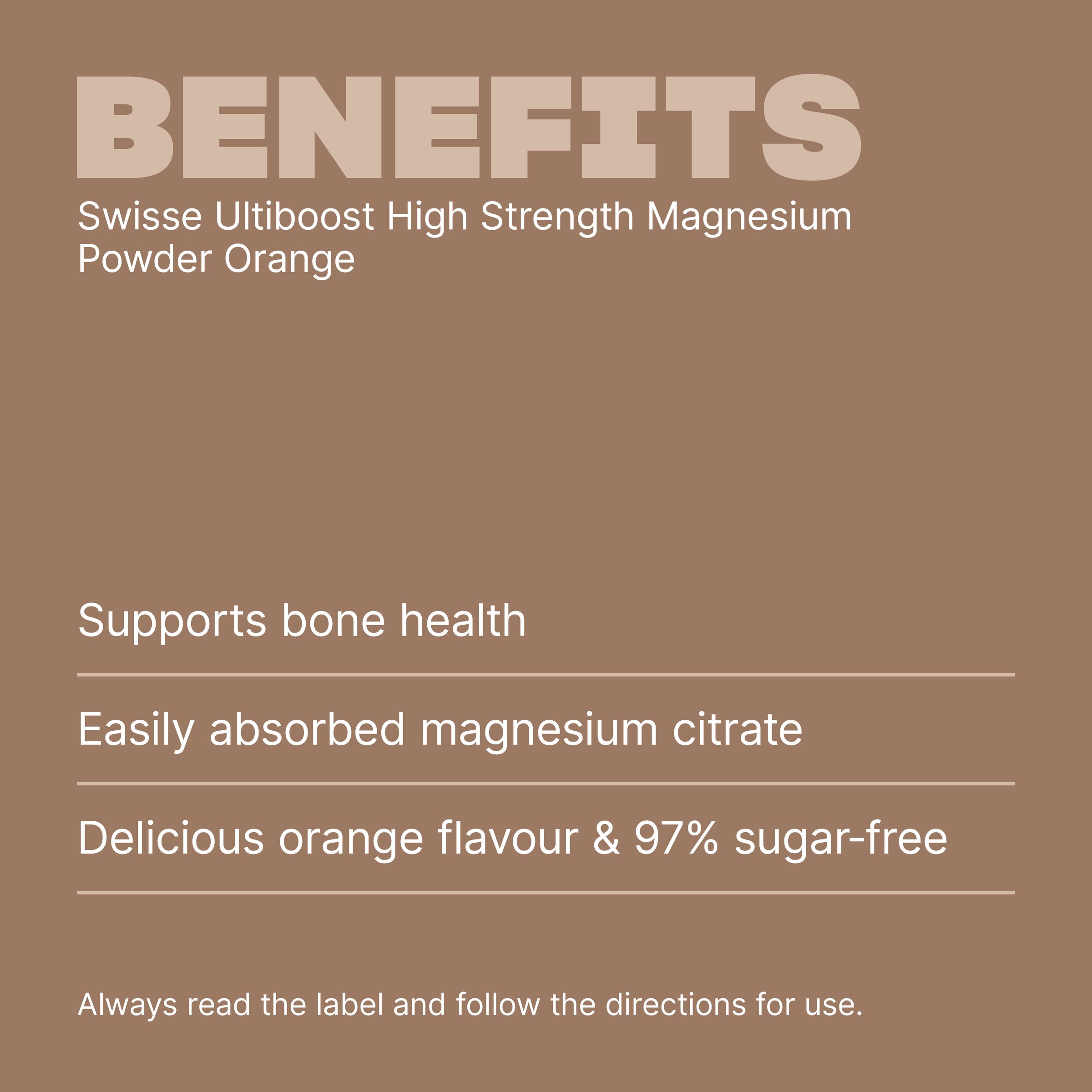 Swisse Ultiboost High Strength Magnesium Powder Orange 180g - Image 4